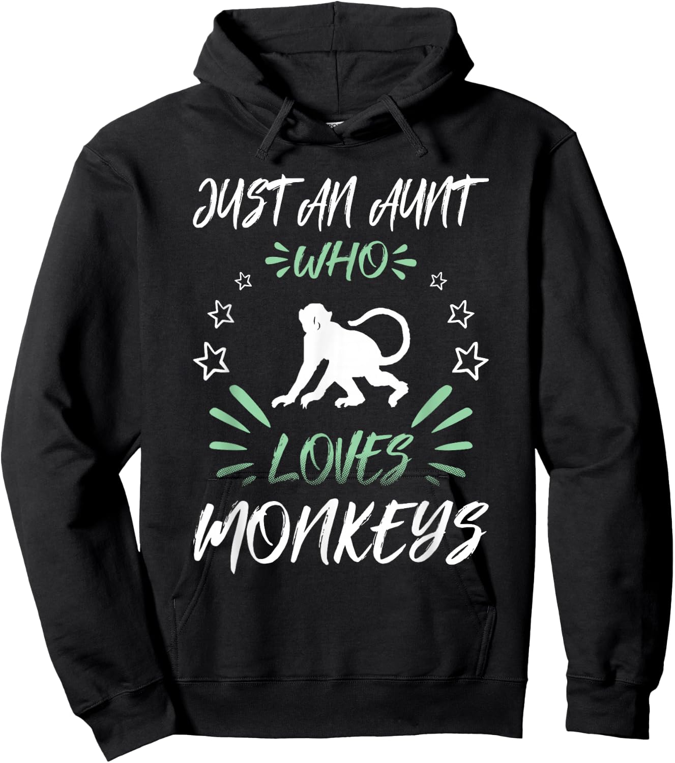 Just An Aunt Who Loves Monkeys Hoodie - Hoodie | Black