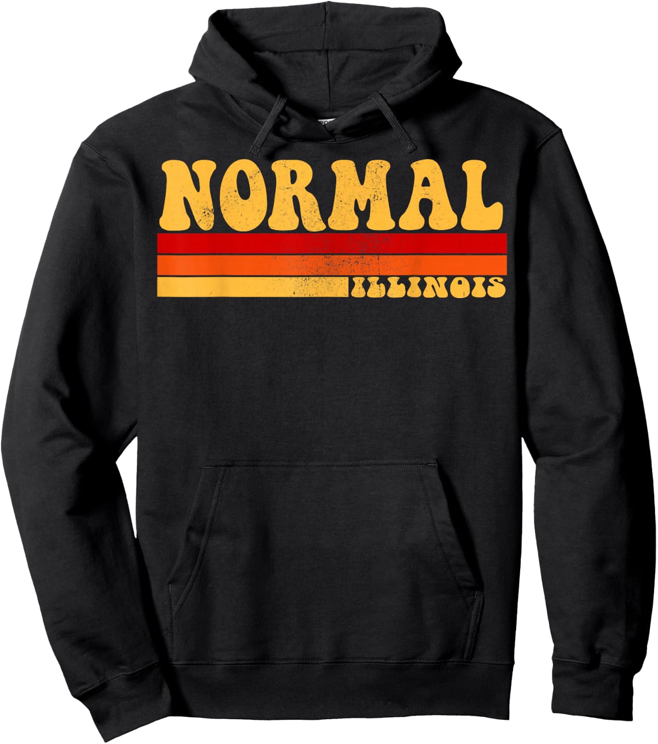 NORMAL Illinois City Vintage Roots Retro Design 70s 80s Hoodie - Hoodie | Black