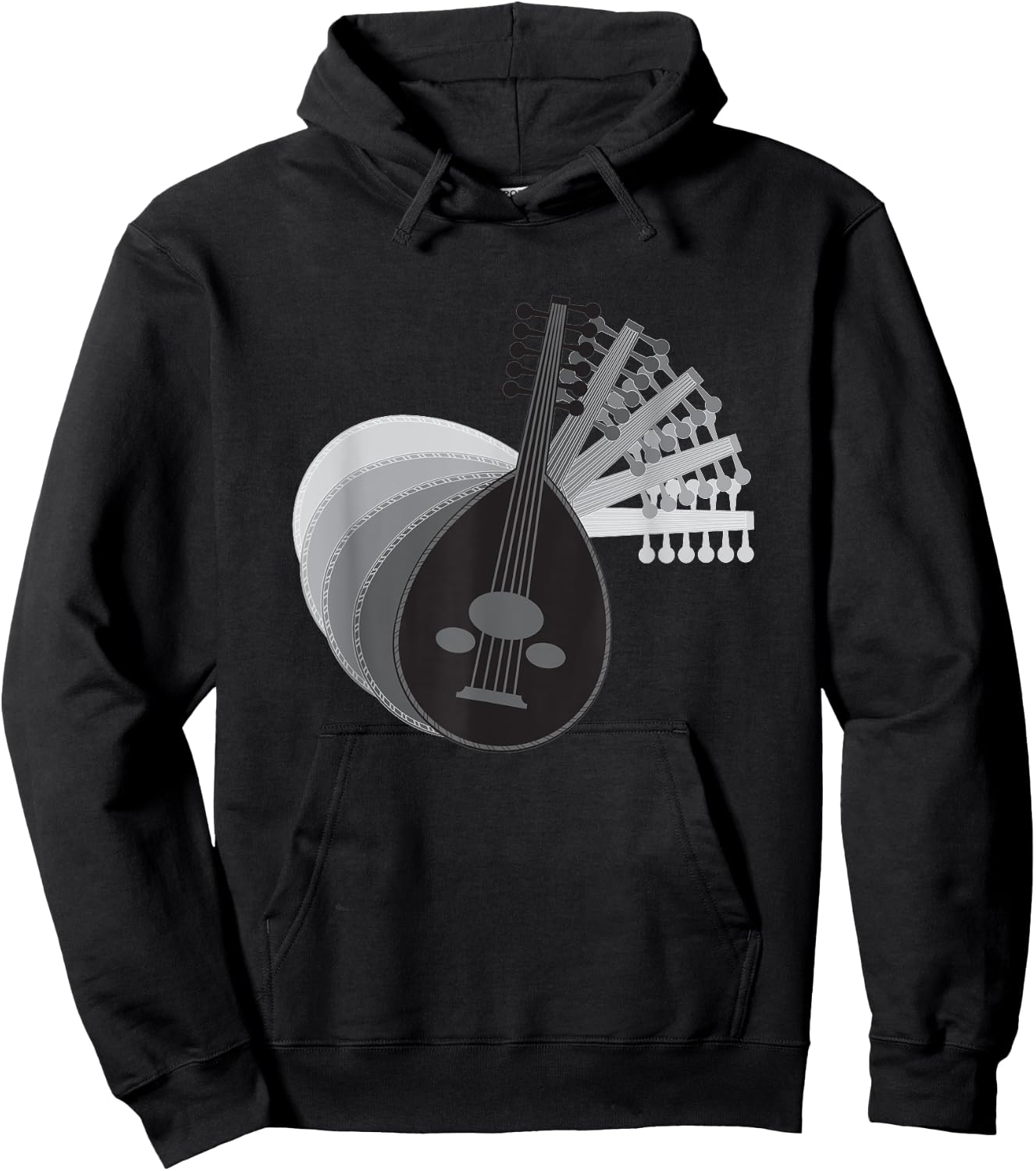 Oud Musical Instrument Design: Hoodie - Hoodie | Black