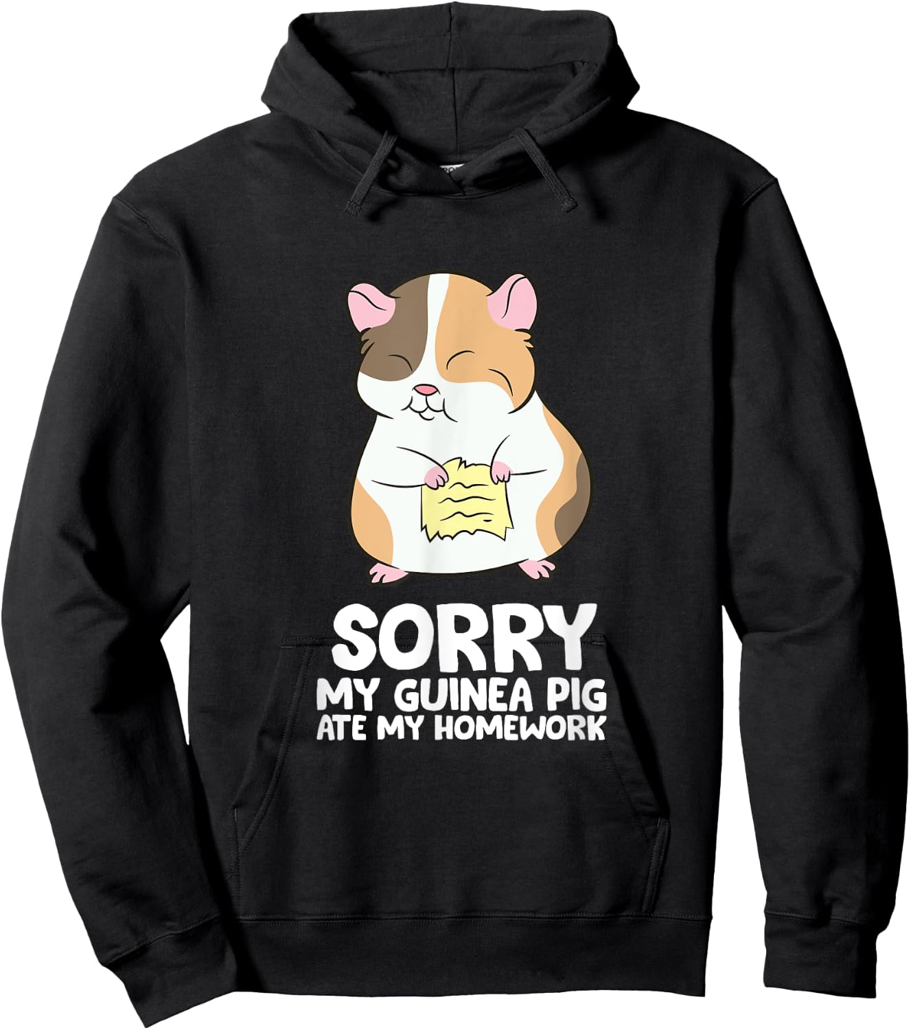 Sorry My Guinea Pig Ate My Homework Guinea Pig School Hoodie - Hoodie | Black