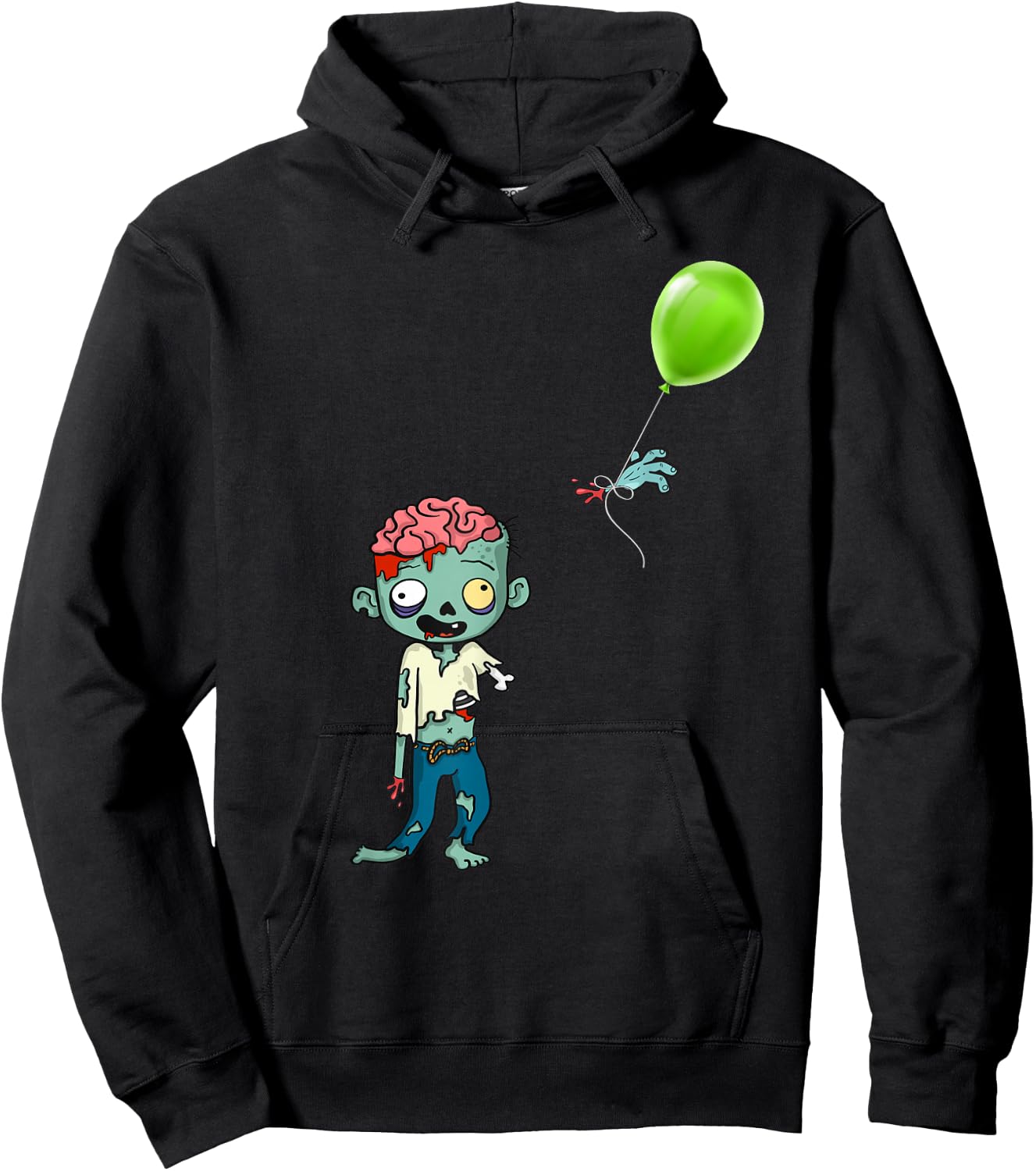Zombie Birthday Balloon - Funny Cute Zombie Shirt Hoodie - Hoodie | Black