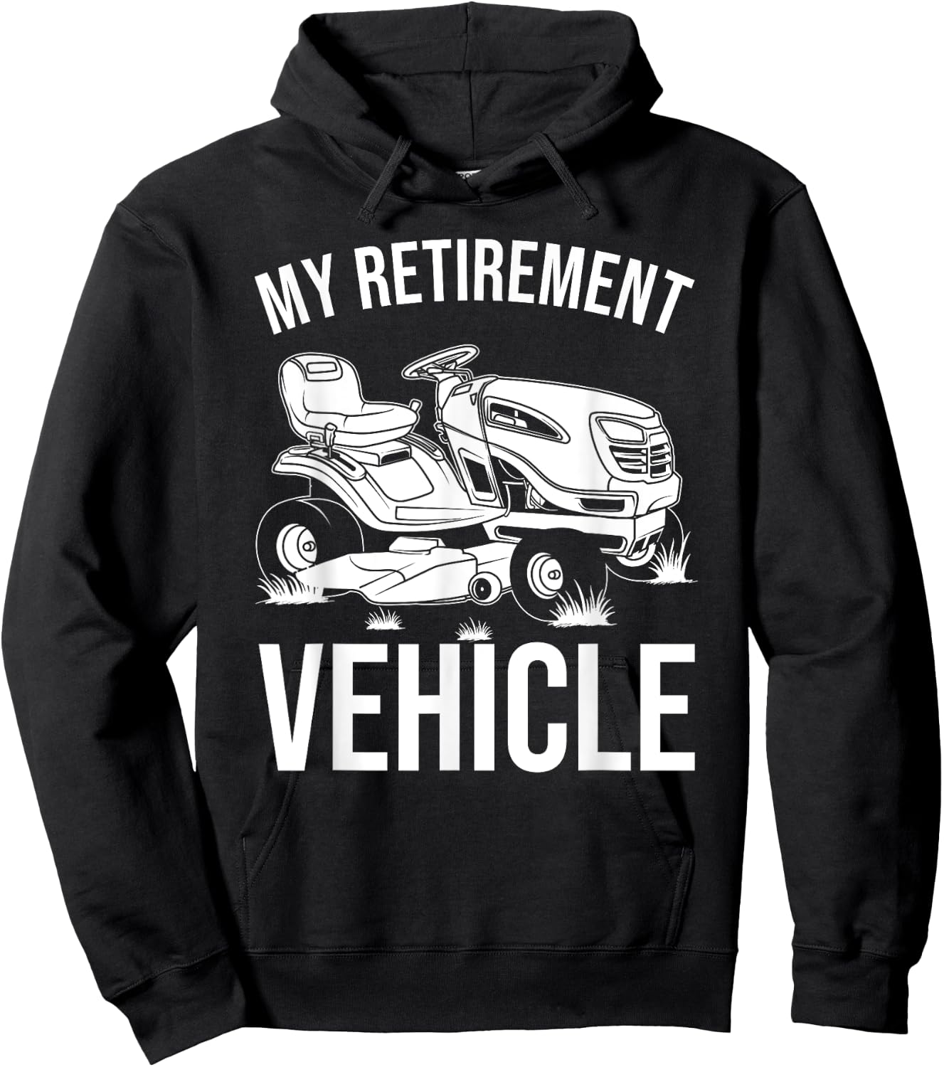 Funny Retirement Gardening Gift | Cute Lawn Mowing Men Women Hoodie - Hoodie | Black