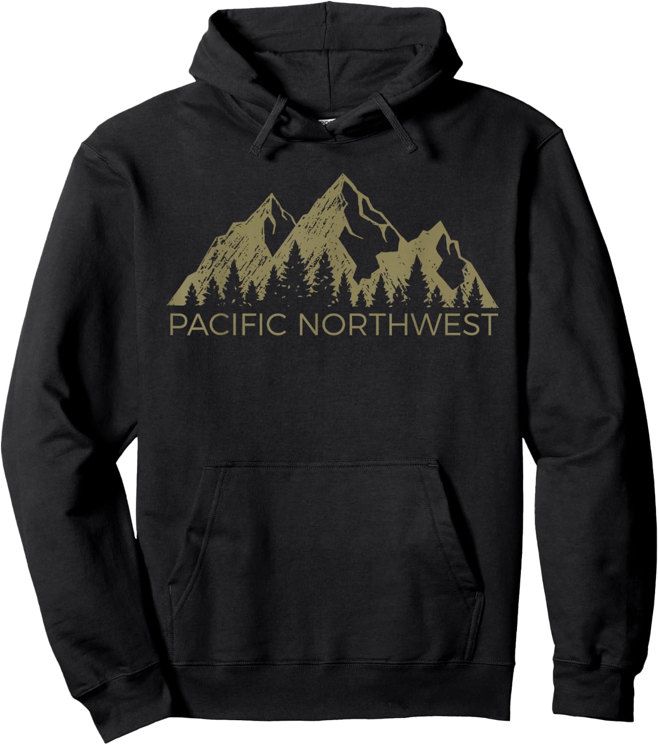 Pacific Northwest Mountain | PNW Pacific Northwest ,Black,Small Hoodie - Hoodie | Black