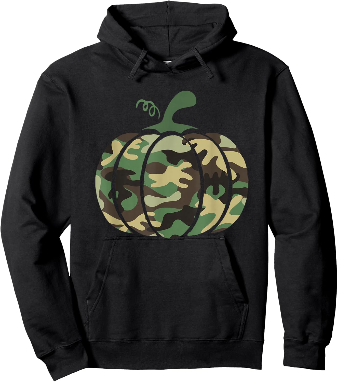 Camo Pumpkin Halloween camo Camouflage Pumpkin Camo Hoodie - Hoodie | Black