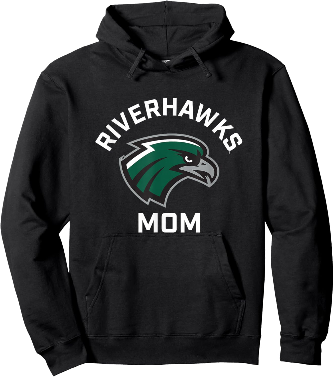 Northeastern State NSU RiverHawks Arched Mom Hoodie - Hoodie | Black