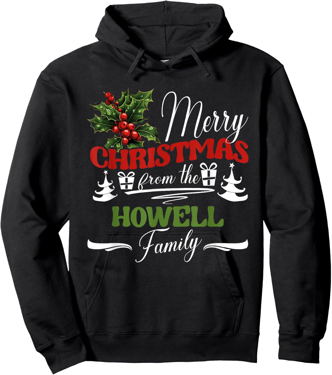 Howell Family Christmas Costume Mistletoe Group Matching Hoodie - Hoodie | Black