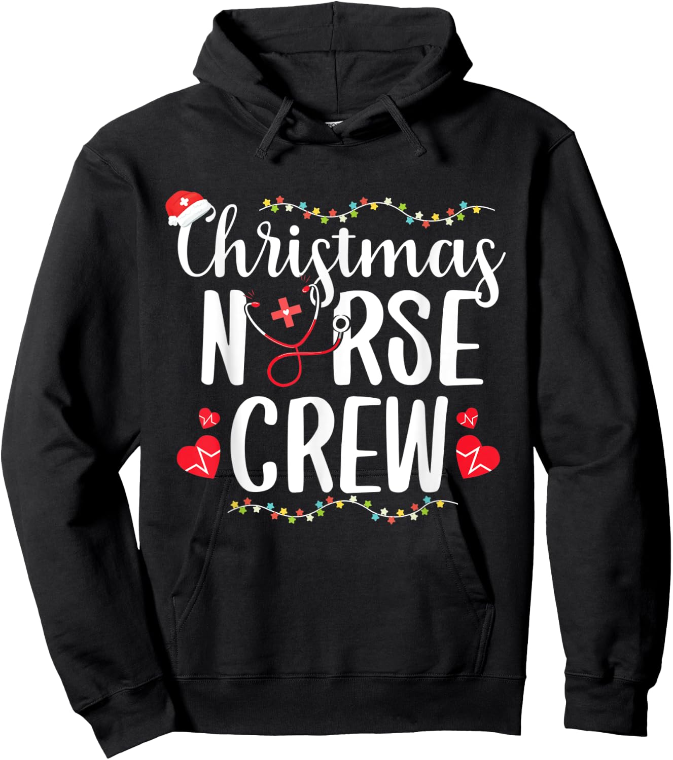 Christmas Nurse Nursing School RN Nurse Practitioner Gift Hoodie - Hoodie | Black