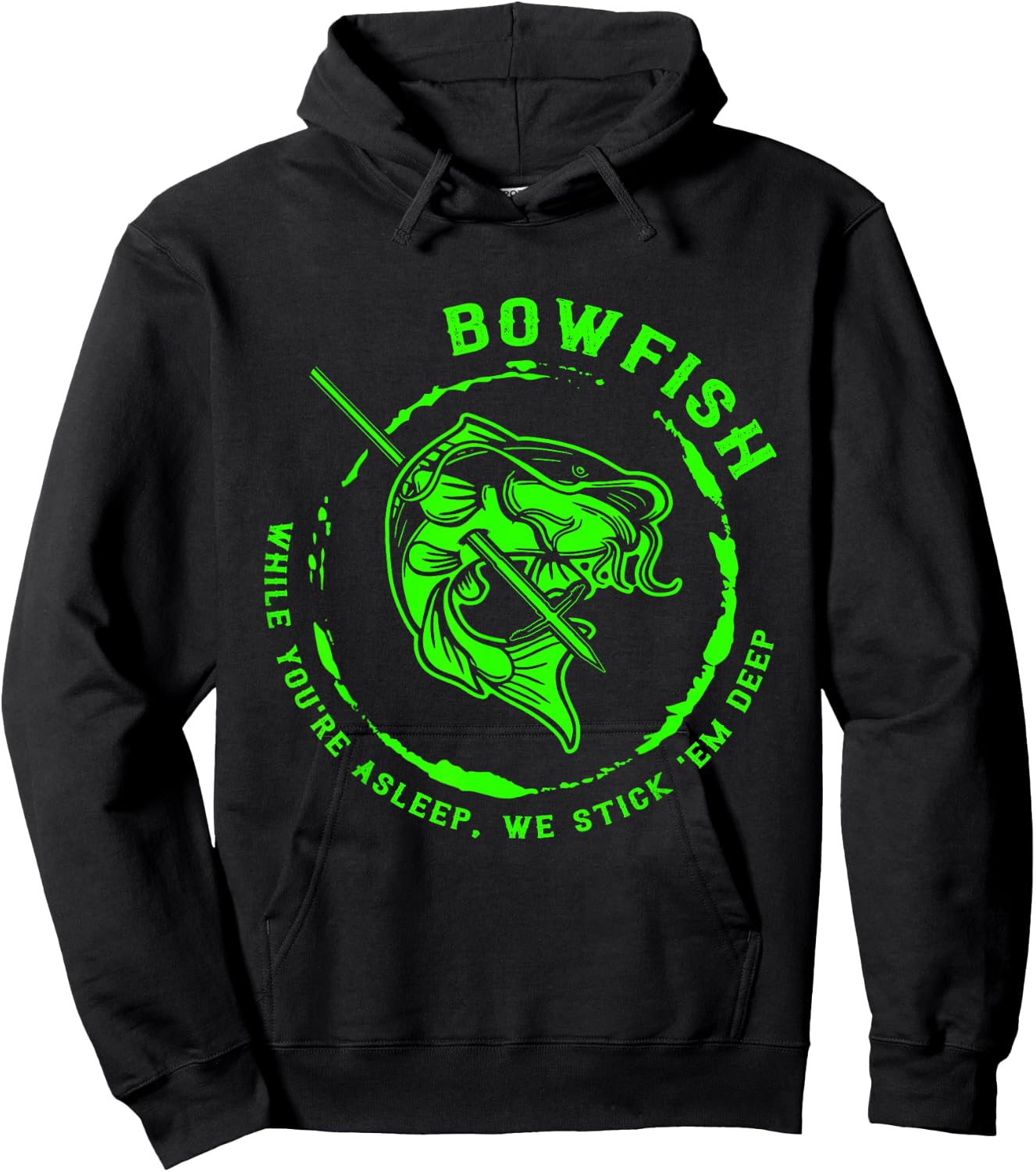 Bowfishing hunting lovers funny Hoodie - Hoodie | Black