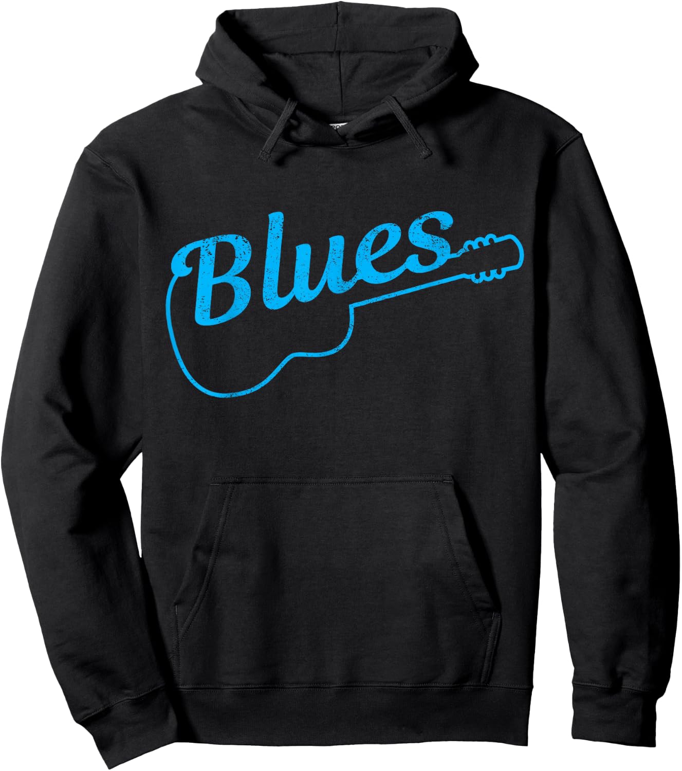 Blues Music Guitar Guitar Musician Vintage Hoodie - Hoodie | Black