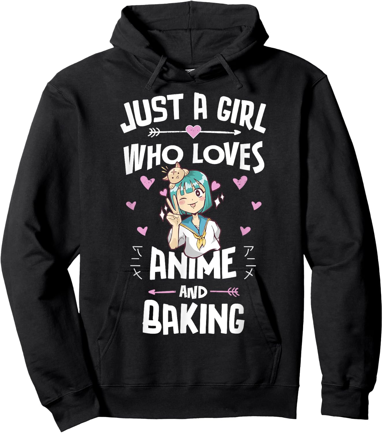 Anime And Baking Gifts for Daughter and Girls Hoodie - Hoodie | Black