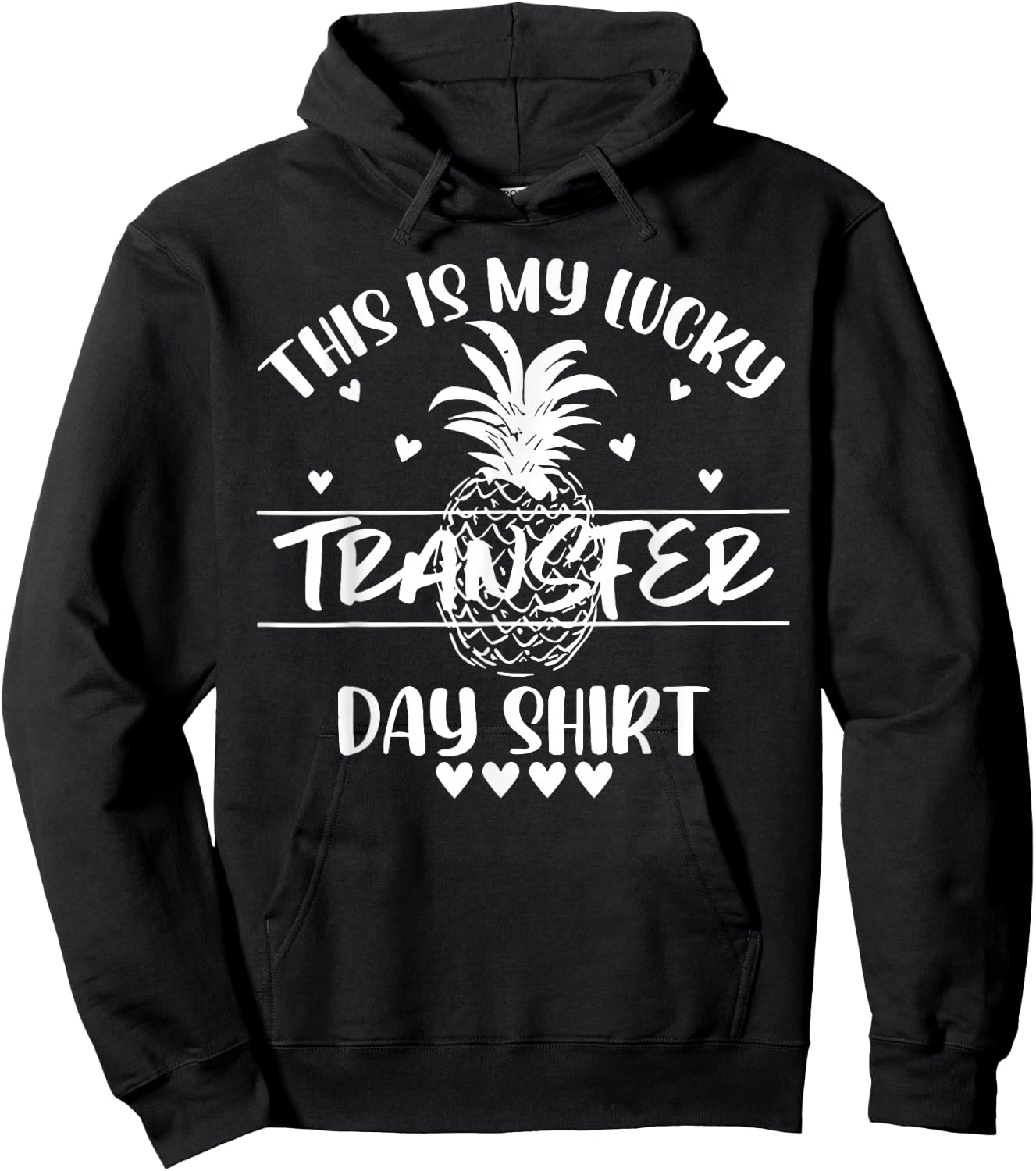 This Is My Lucky Transfer Day IVF Mom Dad Hoodie - Hoodie | Black