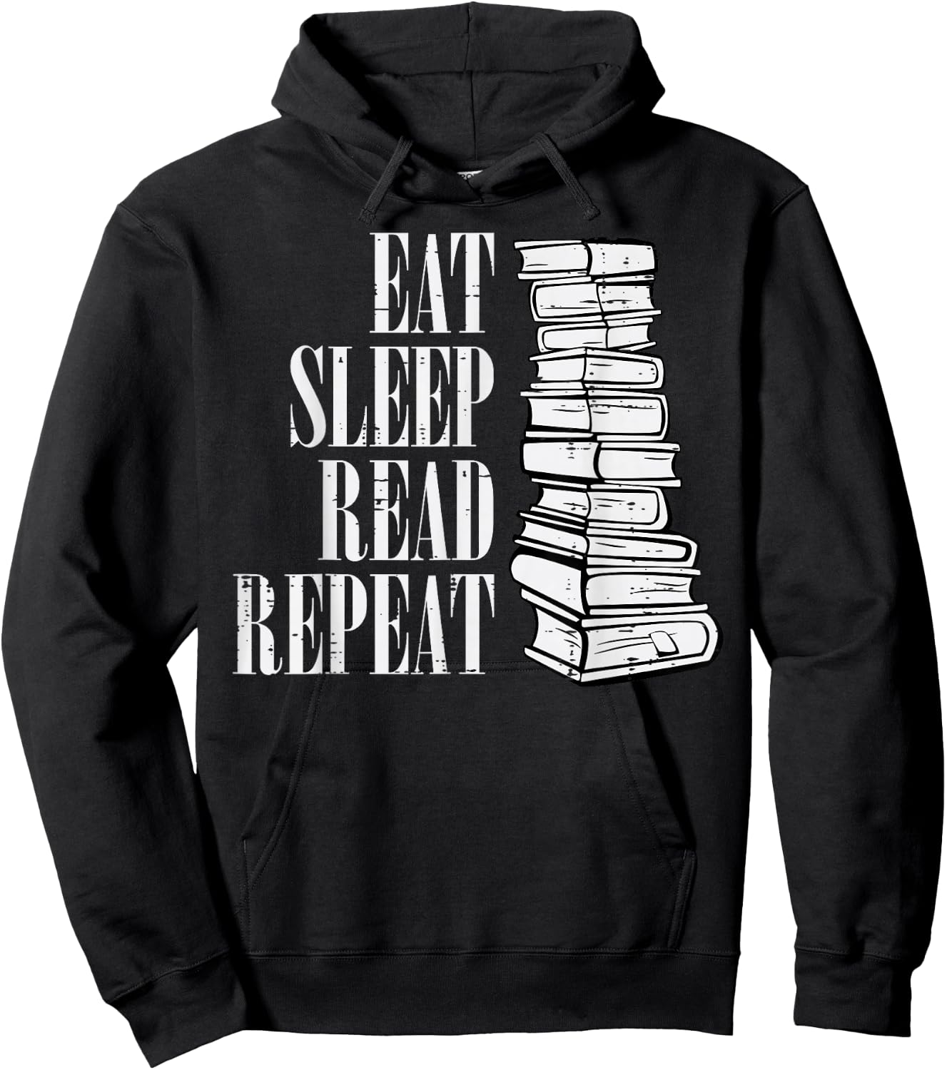 Eat Sleep Read Repeat Reading Book Librarian Men Women Kids Hoodie - Hoodie | Black