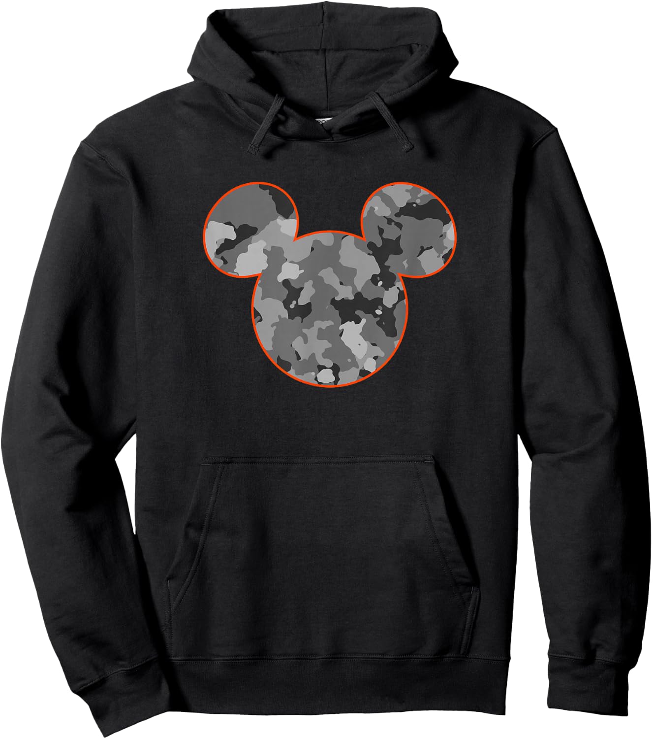 Disney Mickey and Friends Camouflage Mickey Ears Logo Hoodie - Hoodie | Black