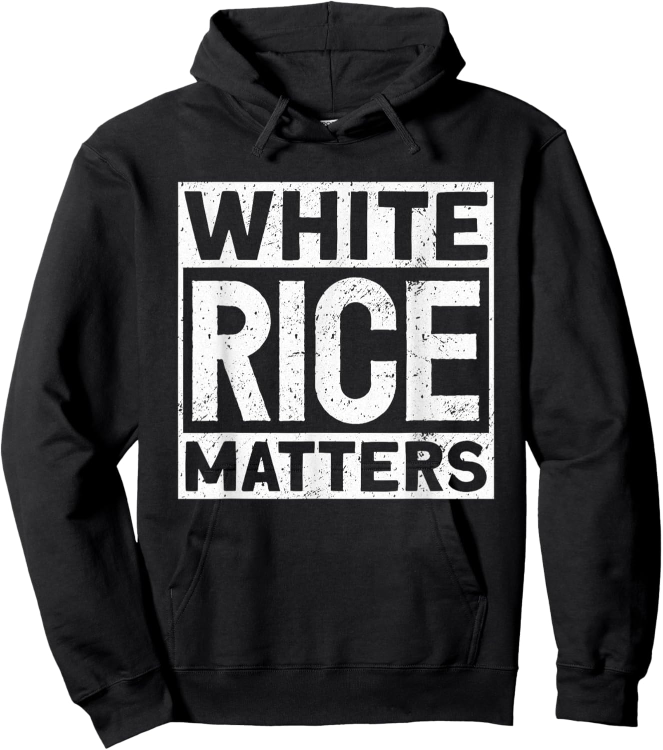 White Rice Matters Carbohydrate Asian Food Rice Hoodie - Hoodie | Black