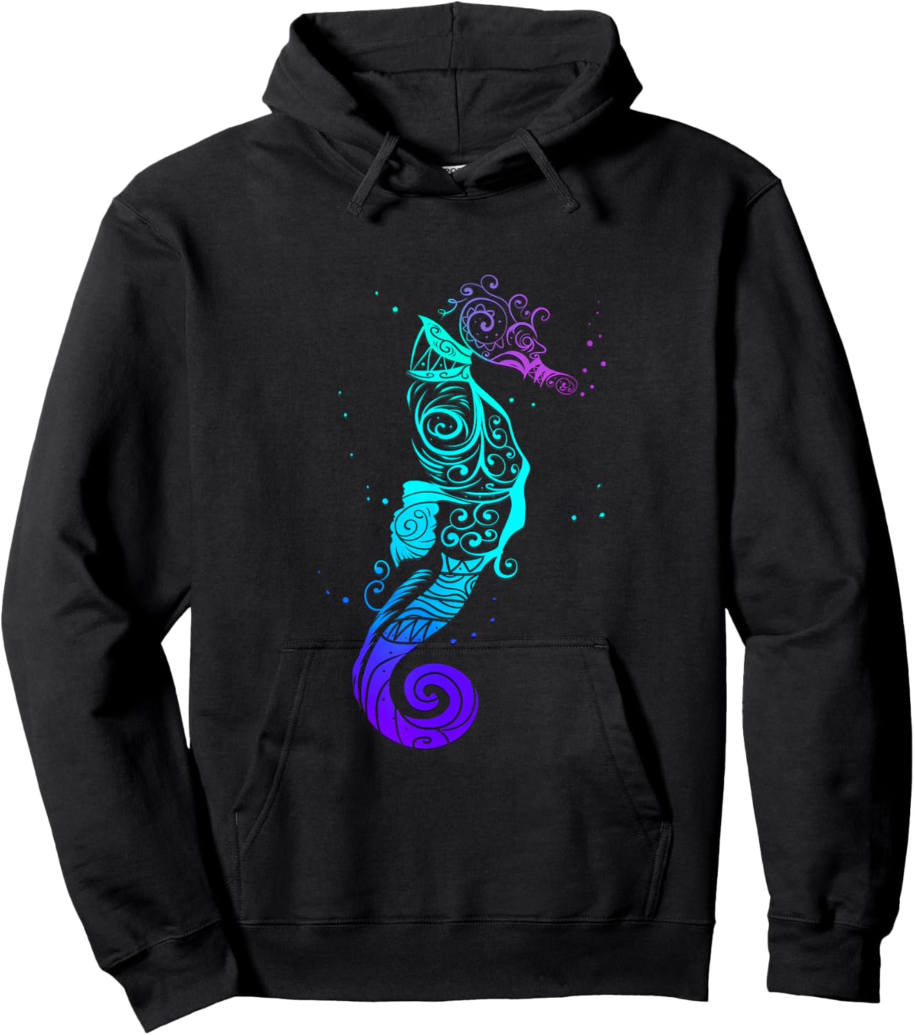 Seahorse Mandala Scuba Diving Hoodie - Hoodie | Black