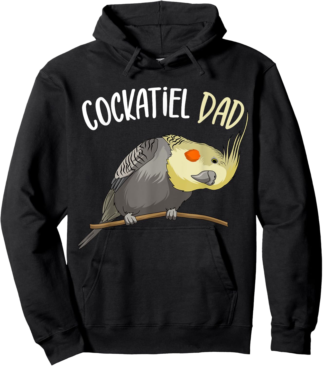 Cockatiel Dad Funny Bird Lover Men Hoodie - Hoodie | Black