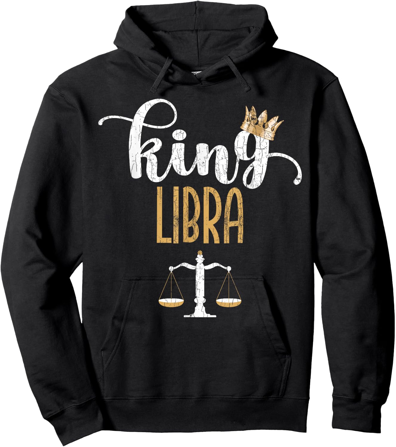 Zodiac Sign Funny King Libra Graphic Hoodie - Hoodie | Black