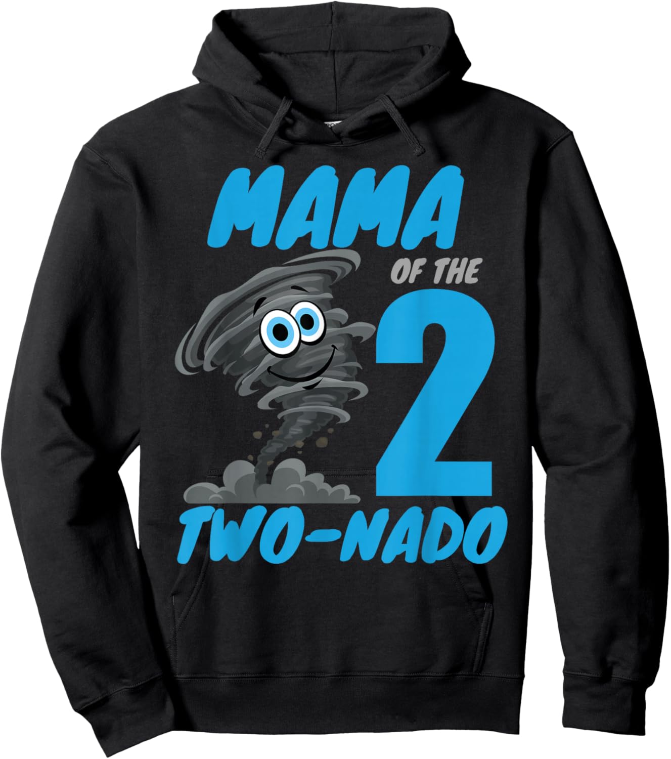 Mama of The Two-Nado Storm TorNado 2nd Two Birthday Boy Hoodie - Hoodie | Black
