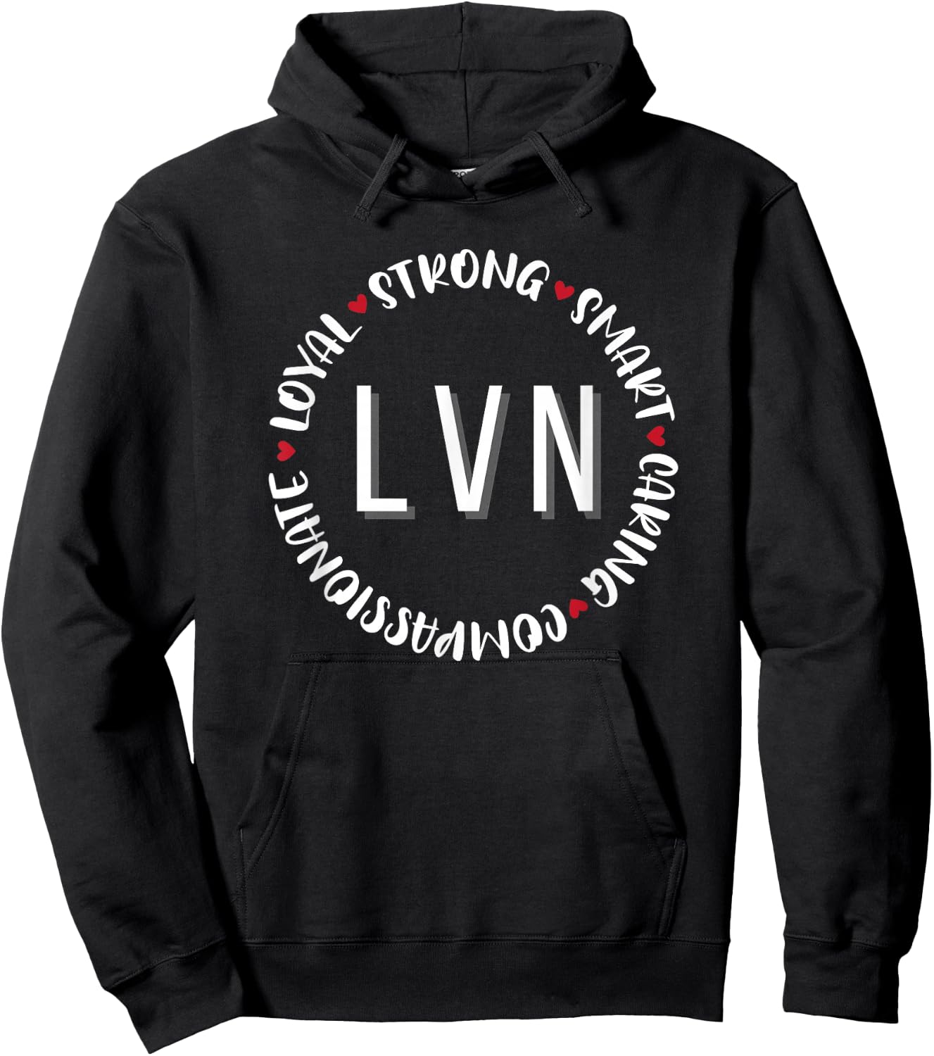 Licensed Vocational Nurse Gifts LVN Nurses Medical Love Hoodie - Hoodie | Black