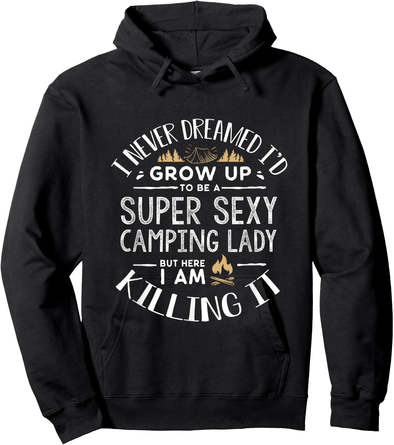 Camping Shirt Women Wife Camper RV Camping Vacation Hoodie - Hoodie | Black