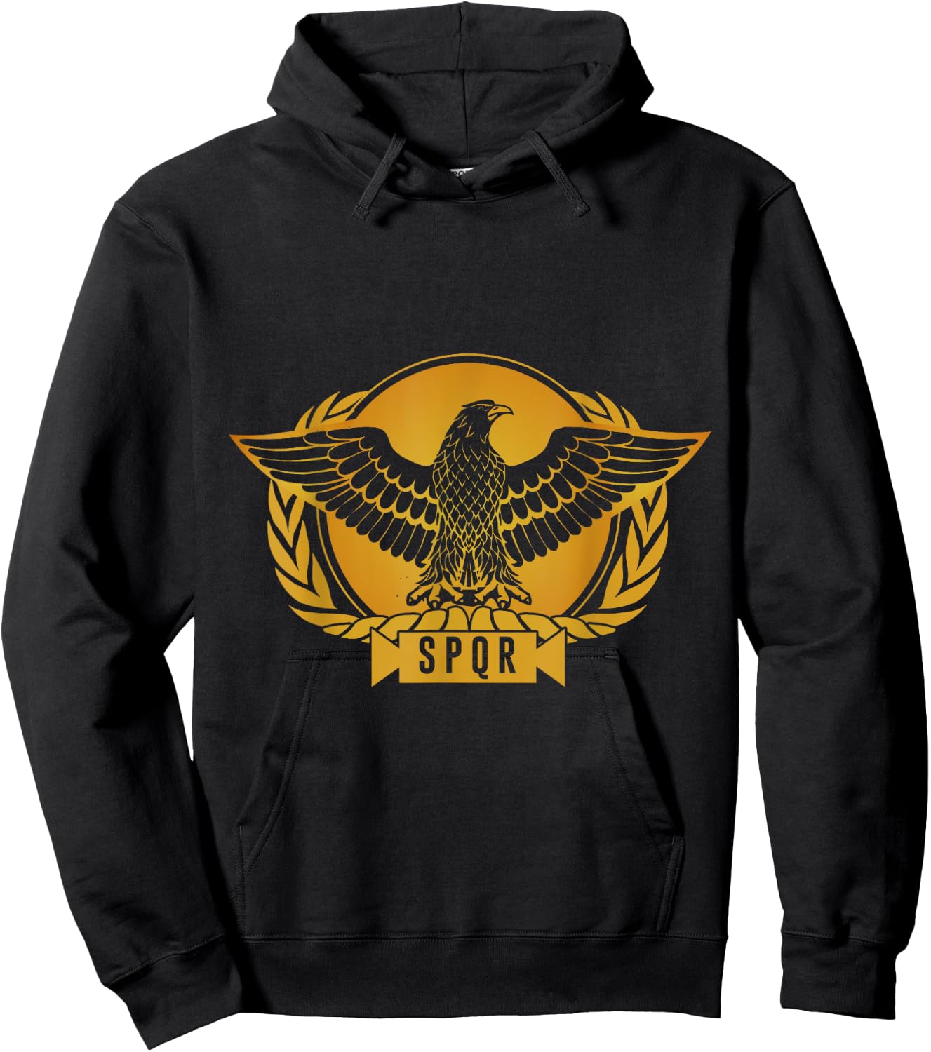 SPQR Roman Eagle Julius Caesar Legion Empire Senate Hoodie - Hoodie | Black