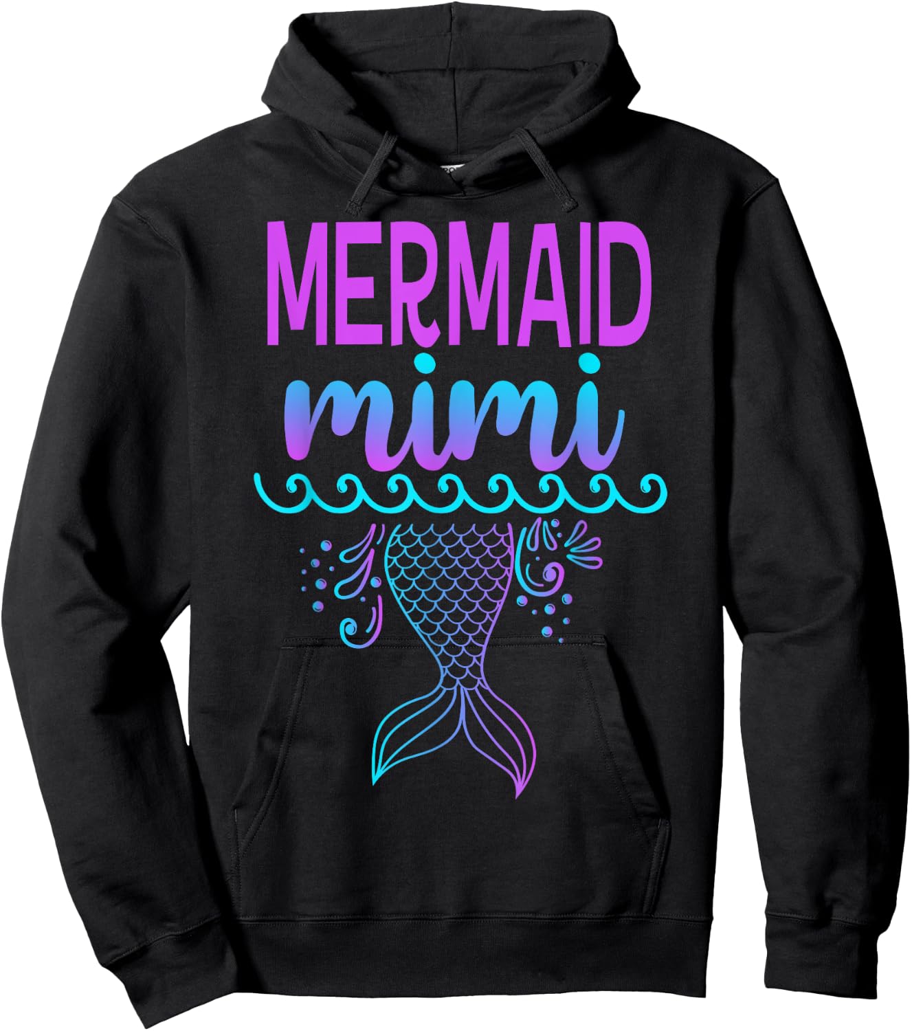Mermaid Mimi Women's Grandma Birthday Hoodie - Hoodie | Black