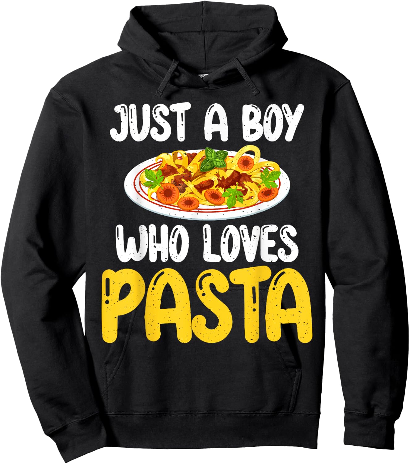 Just a Boy who loves Pasta Boy Hoodie - Hoodie | Black