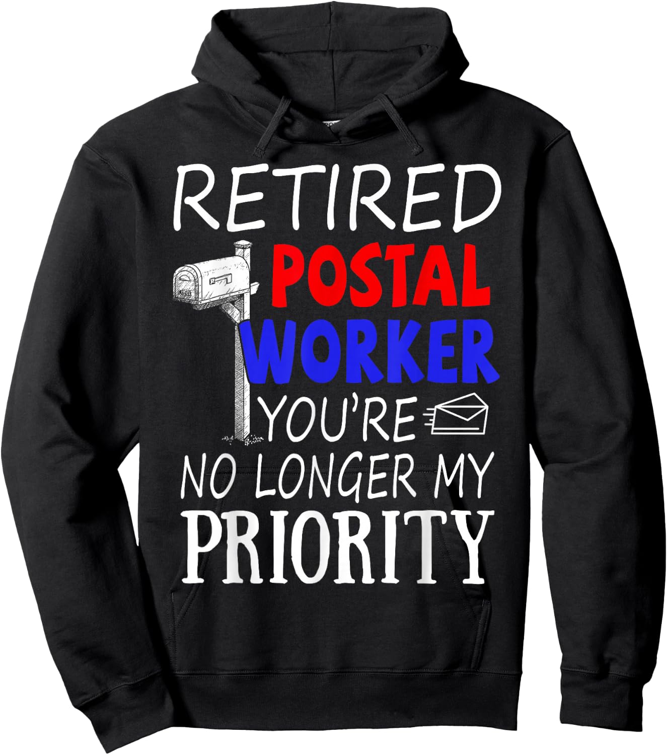 Post Office Retirement Shirt - Retired Postal Worker Gift Hoodie - Hoodie | Black