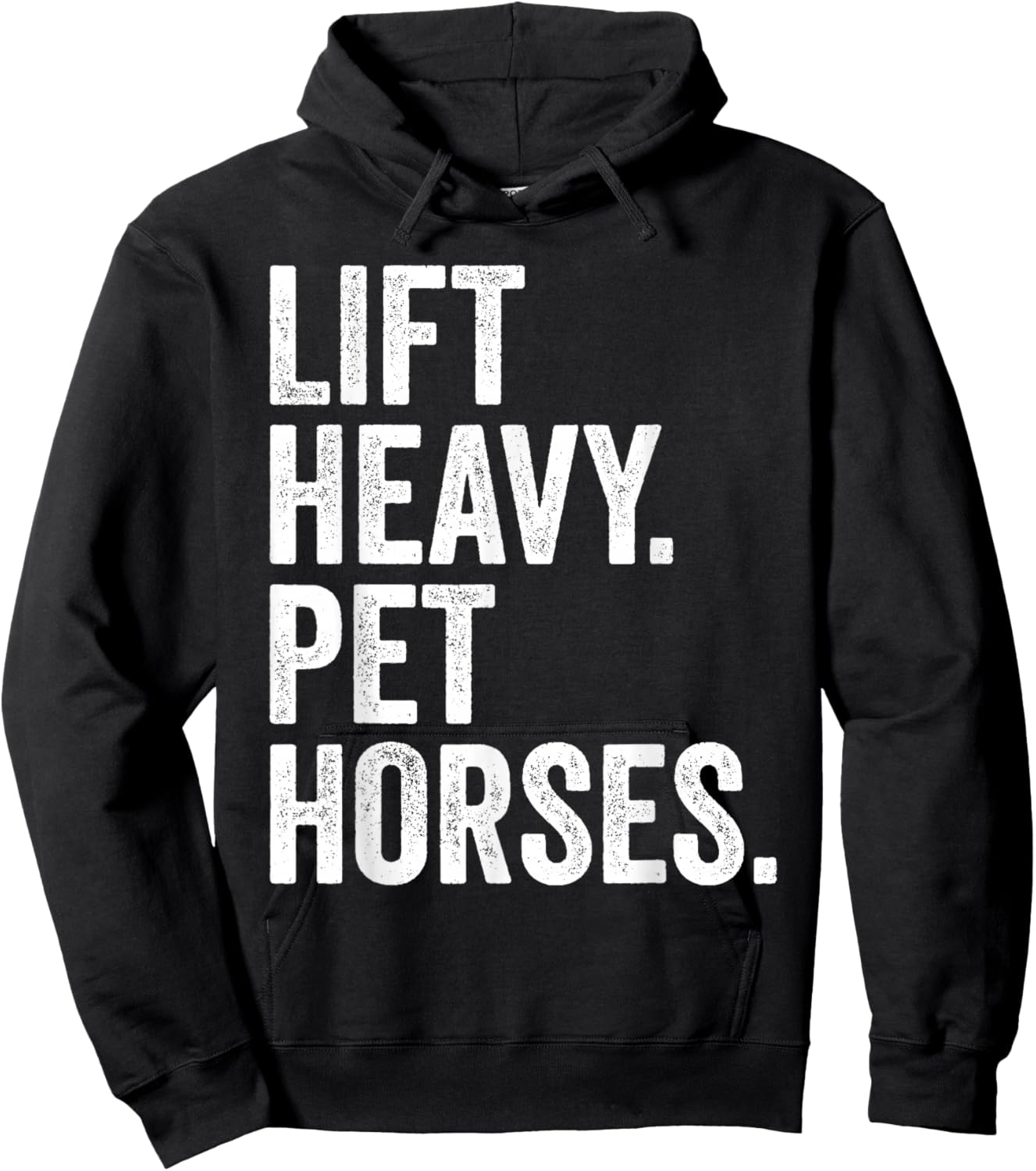 Lift Heavy Pet Horses Funny Gym Workout Weight Lifter Hoodie - Hoodie | Black