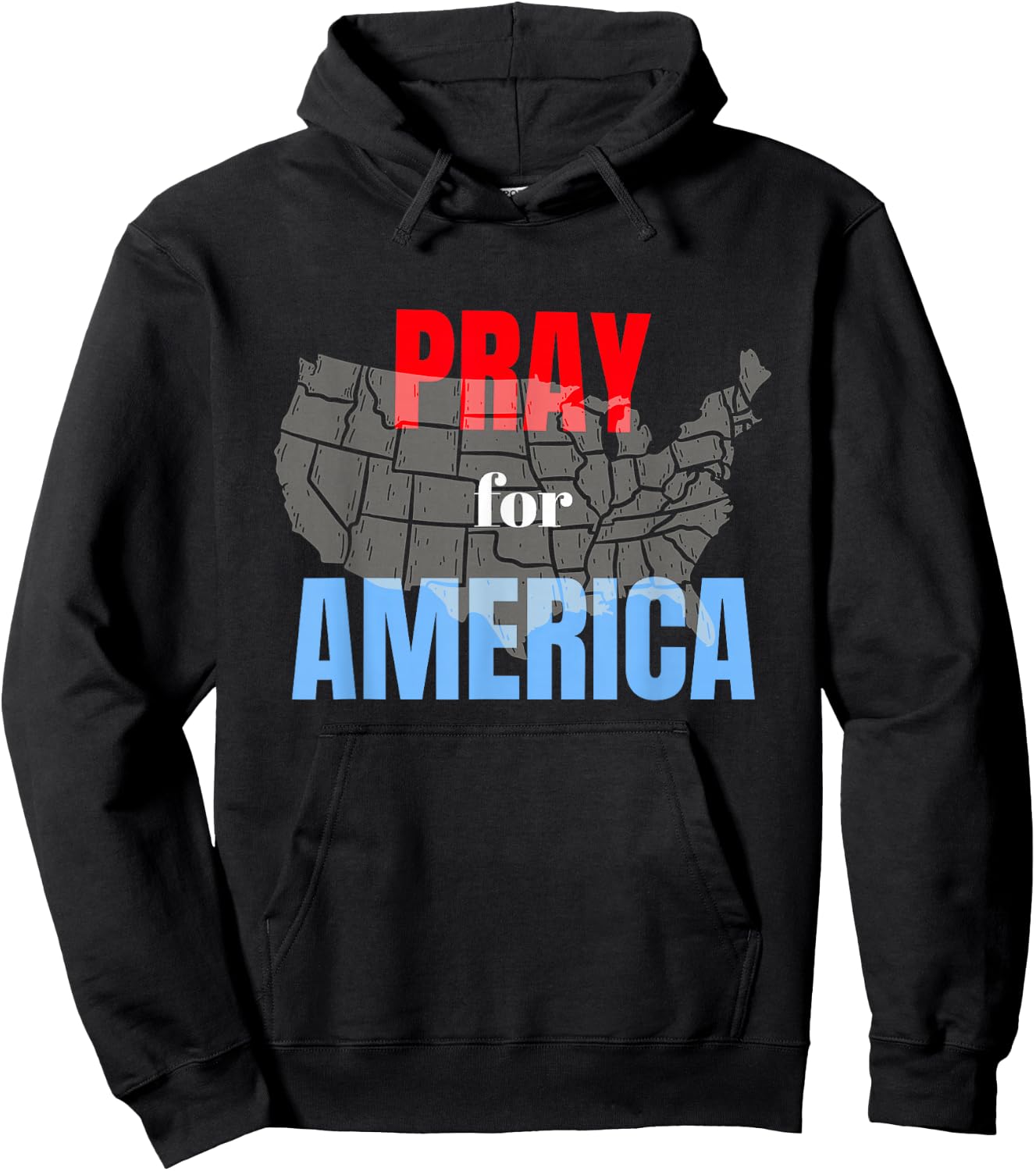 Pray for America, Our Nation, The United States US Pray Hoodie - Hoodie | Black