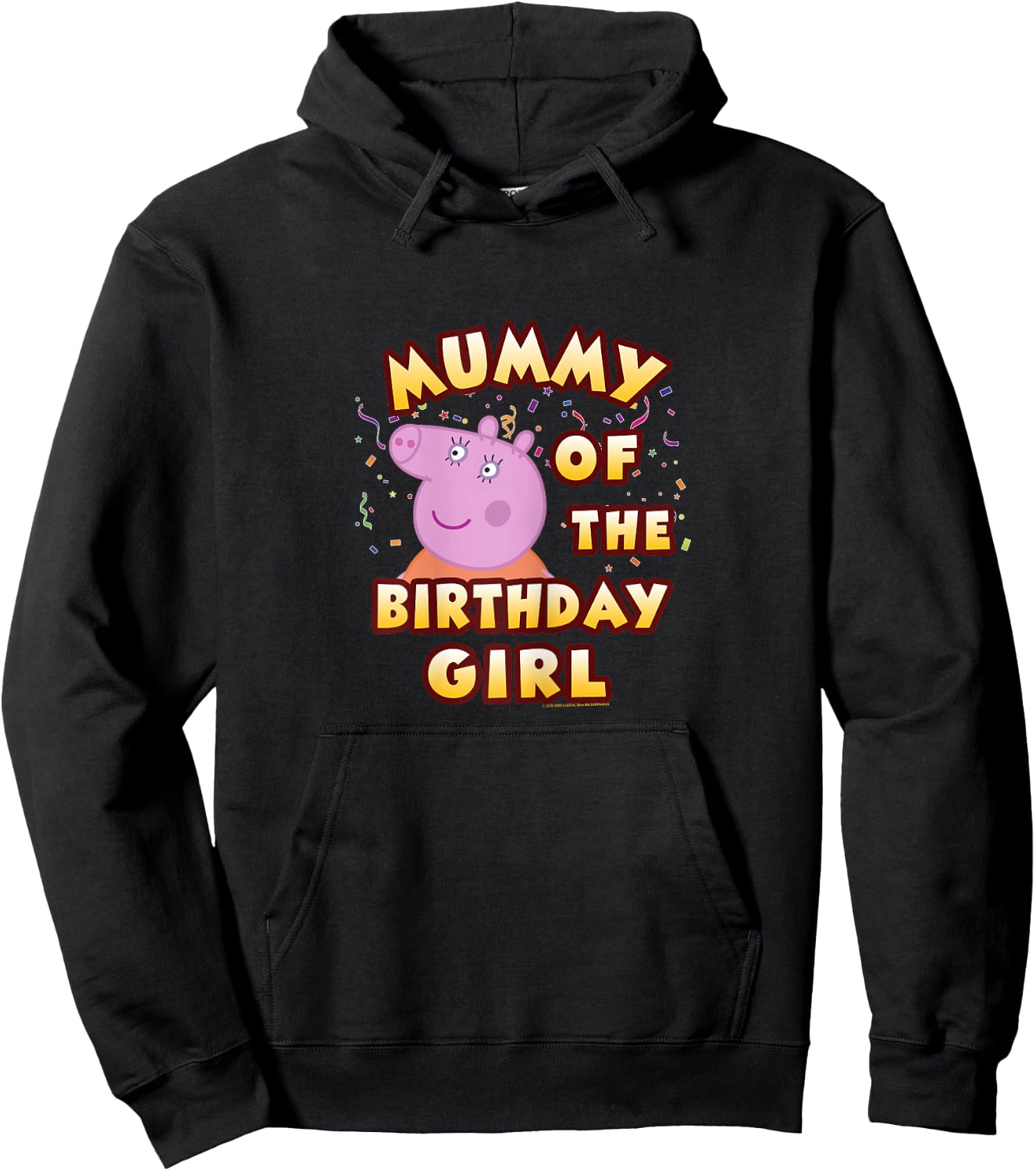 Peppa Pig Mummy of The Birthday Girl Hoodie - Hoodie | Black