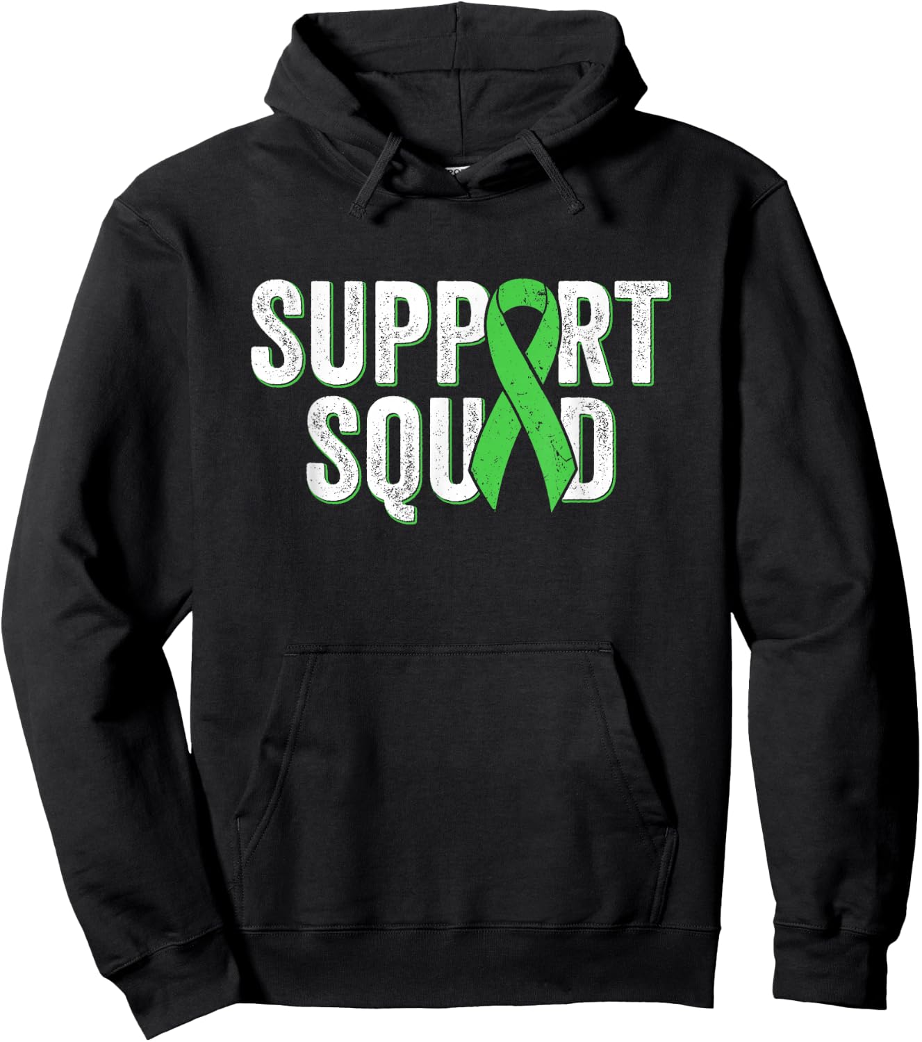 Non-Hodgkins Lymphoma Support Squad - Lime Green Awareness Hoodie - Hoodie | Black