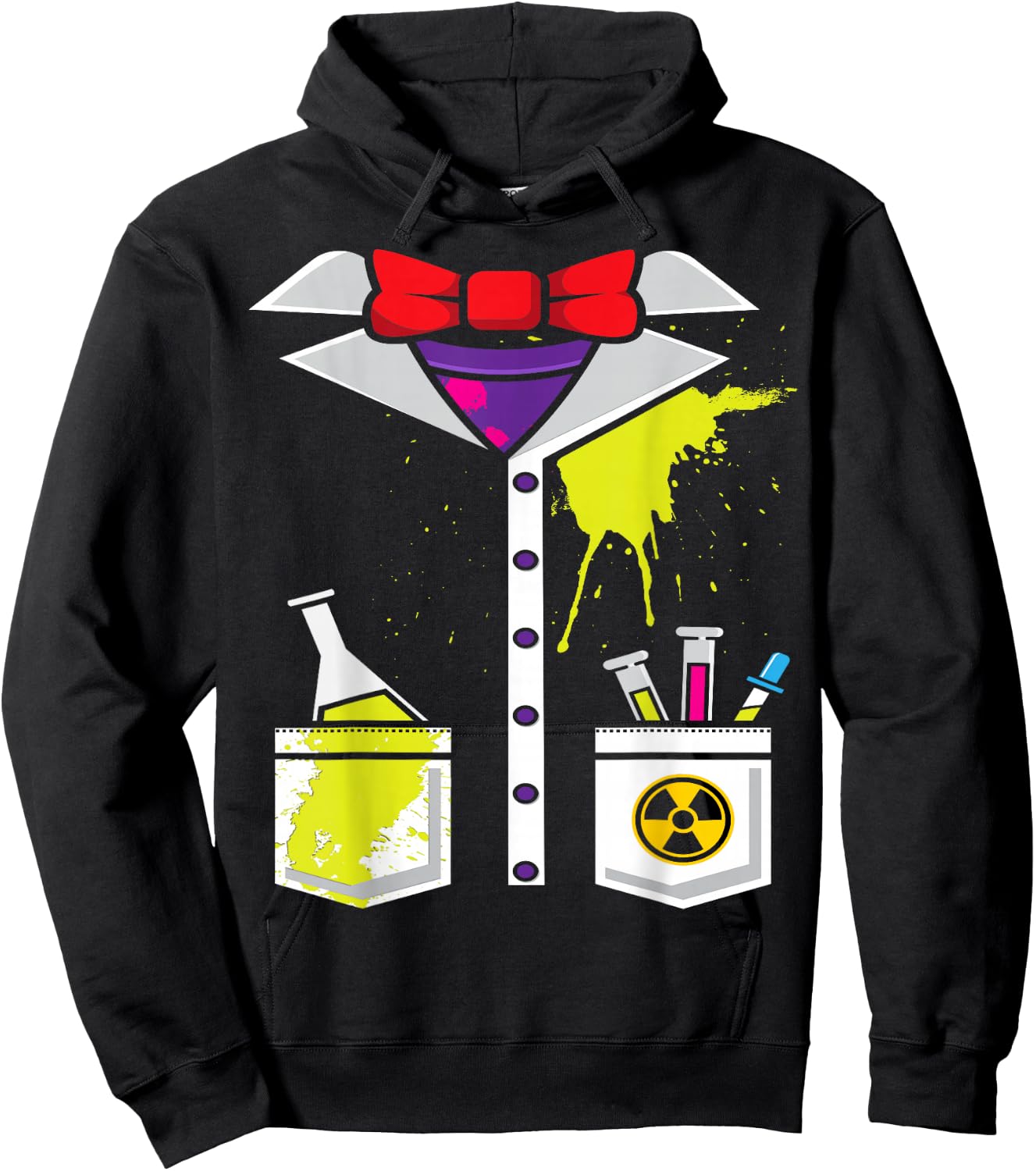 Mad Scientist Costume Halloween Carnival Science Chemistry Hoodie - Hoodie | Black