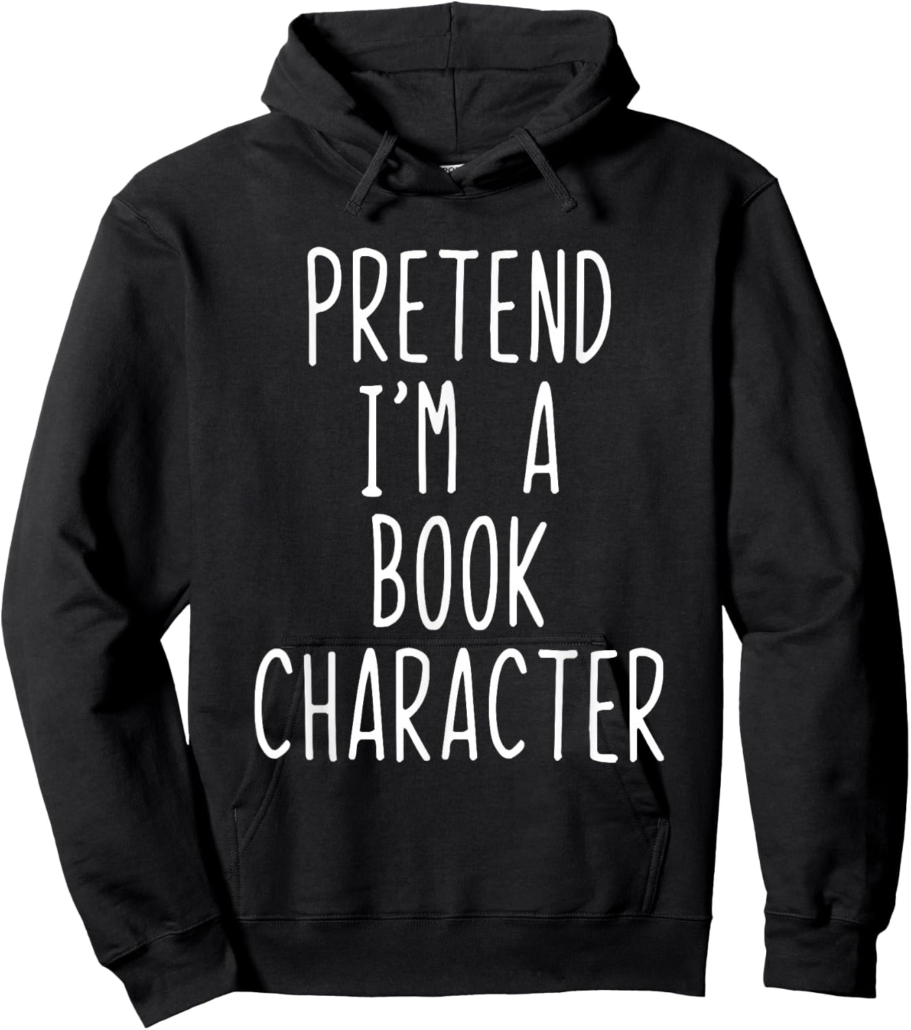 Pretend I'm Book Character Costume Halloween Lazy Adult Kids Hoodie - Hoodie | Black