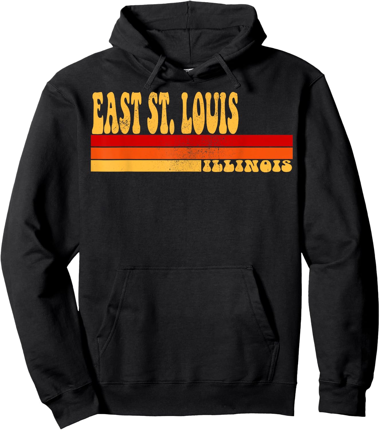 EAST ST LOUIS Illinois City Vintage Roots Retro 70s 80s Hoodie - Hoodie | Black