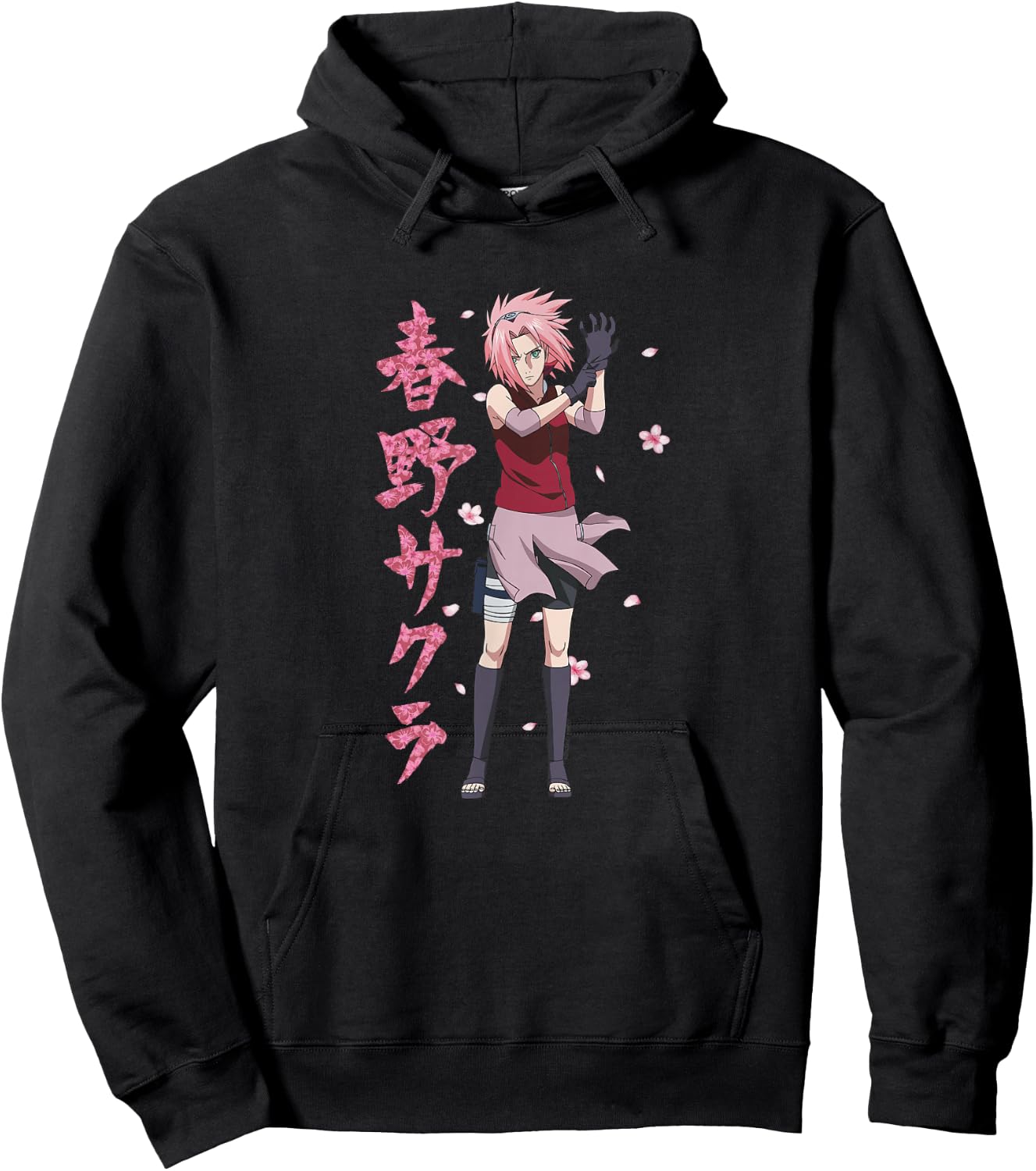 Naruto Shippuden Sakura Cherry Blossoms Anime Hoodie - Hoodie | Black