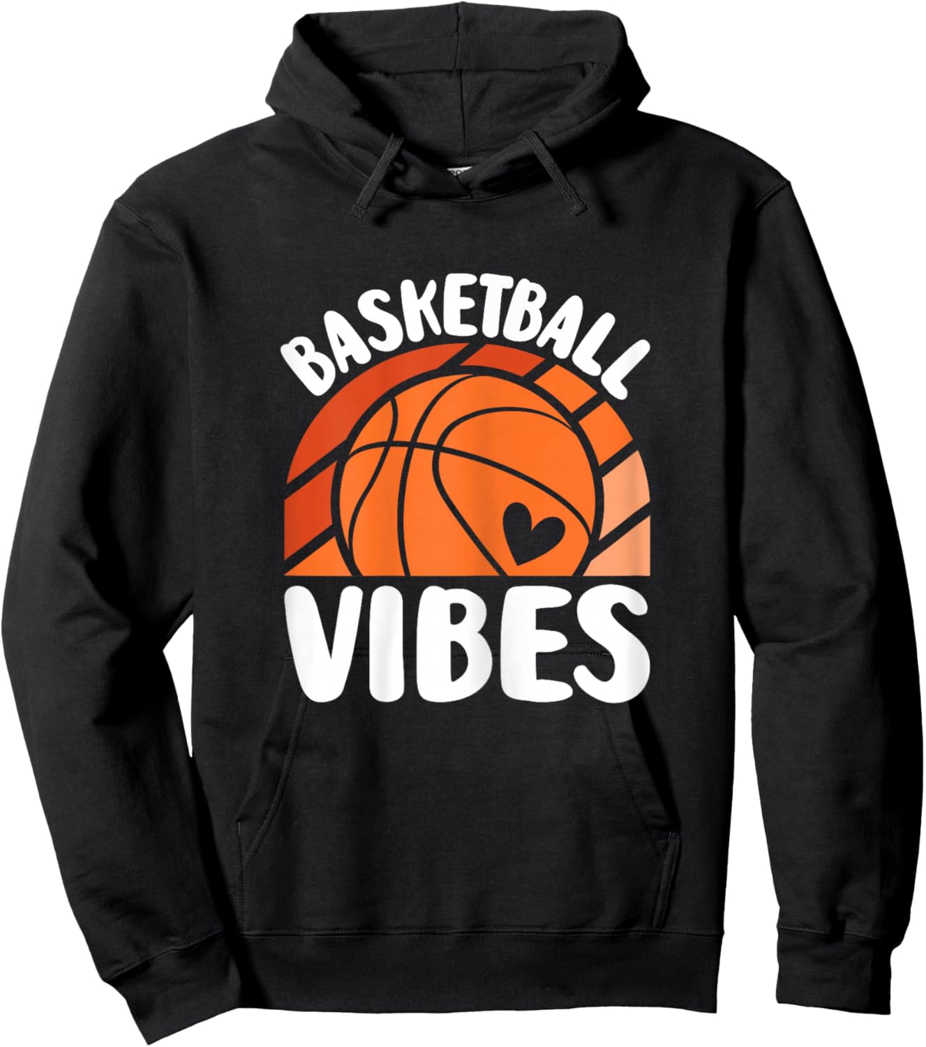 Basketball Vibes Cute Basketball Player Women Girls Kids Hoodie - Hoodie | Black