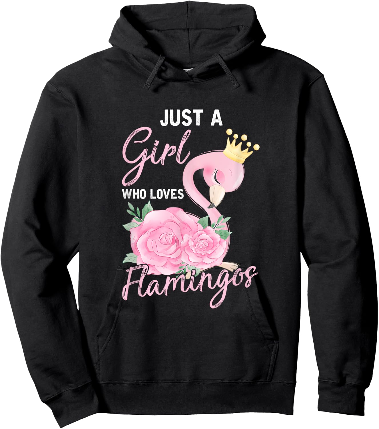 Just A Girl Who Loves Flamingos Hoodie - Hoodie | Black
