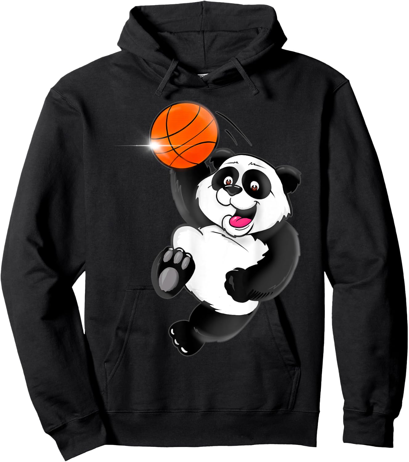 Basketball Panda Slam Dunk Funny Kids Adults Sports Hoodie - Hoodie | Black