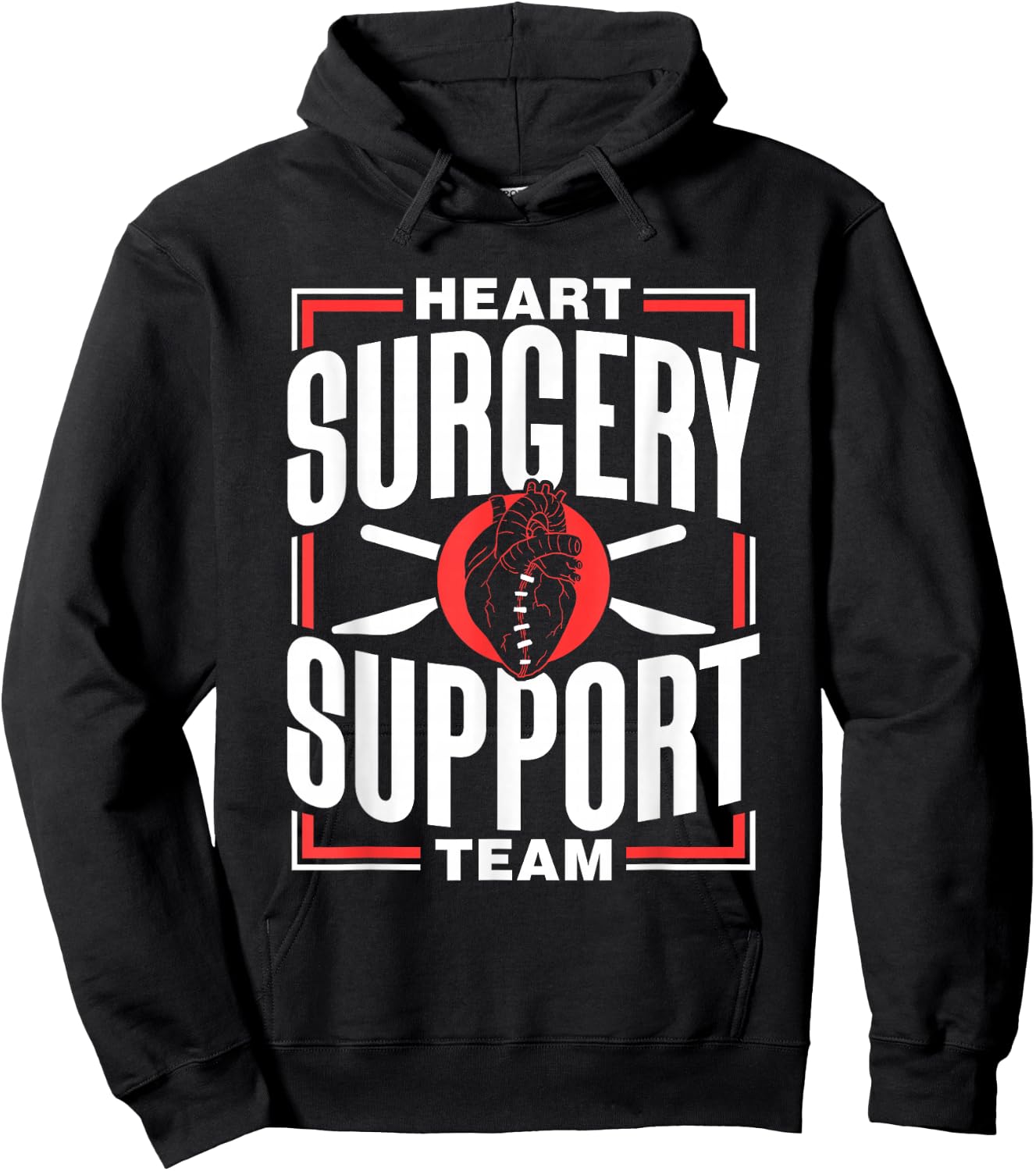 Herz Op Support Team Bypass Patient Heart Surgery Hoodie - Hoodie | Black
