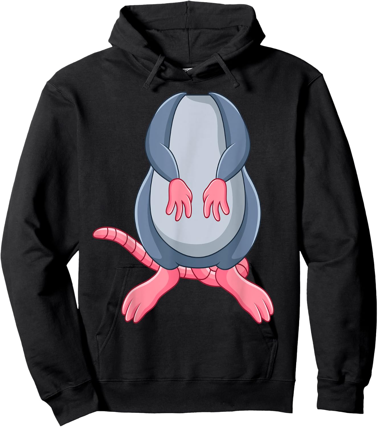 Funny Mouse Rat Body Headless Easy Halloween Costume Hoodie - Hoodie | Black