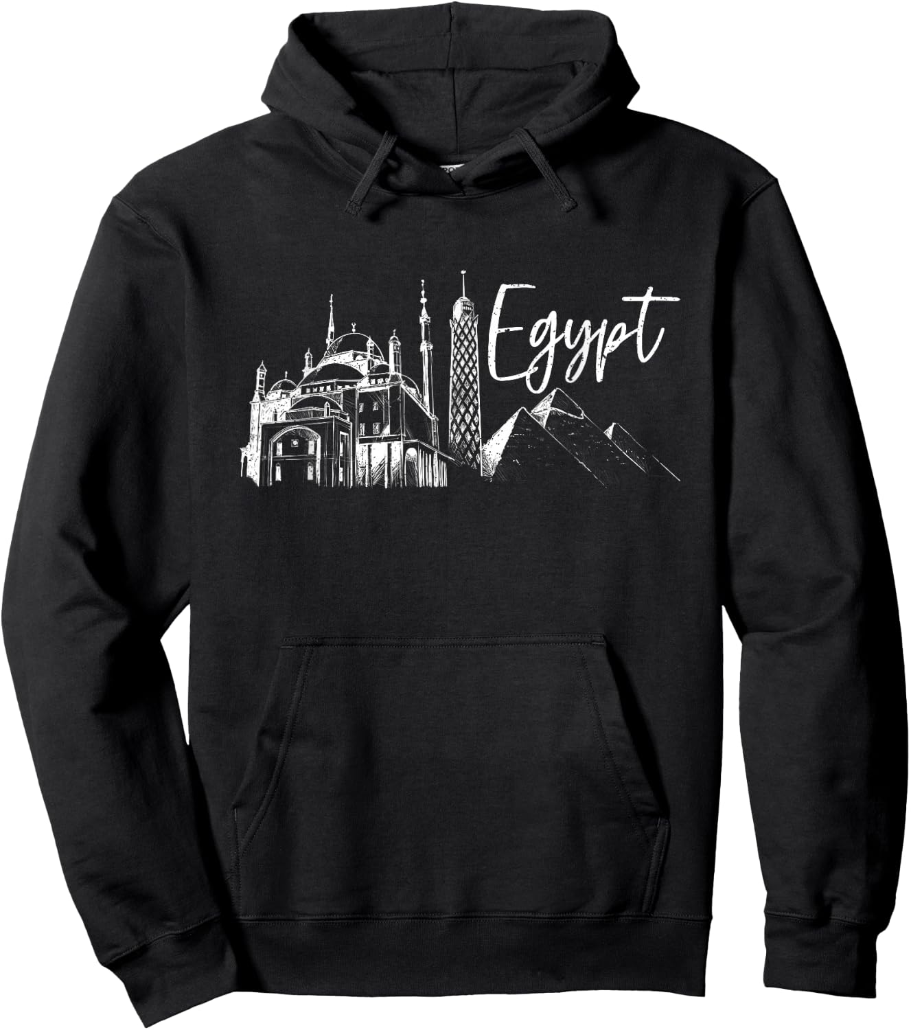 Egyptian Ancient Cairo Hieroglyphics Sphinx Egypt Hoodie - Hoodie | Black