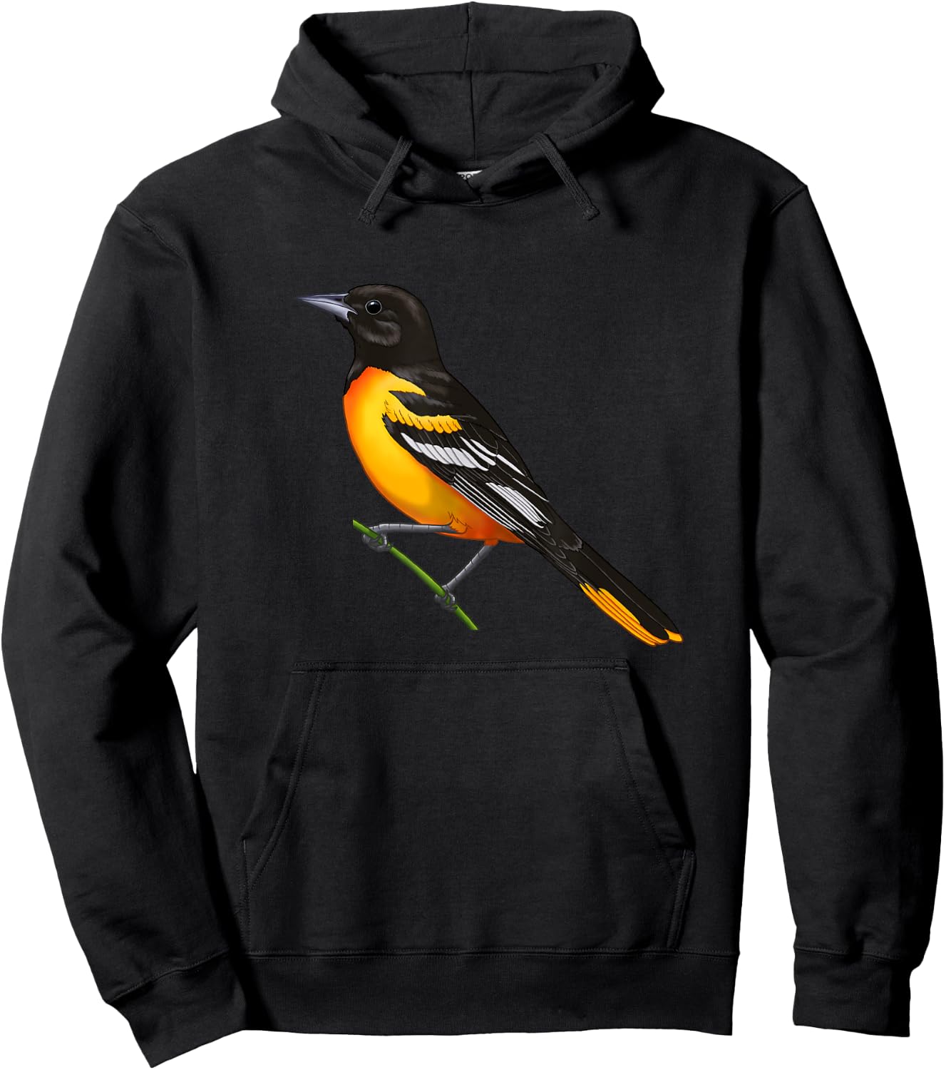 Baltimore Oriole (Icterus galbula) Bird Lover Gift Hoodie - Hoodie | Black
