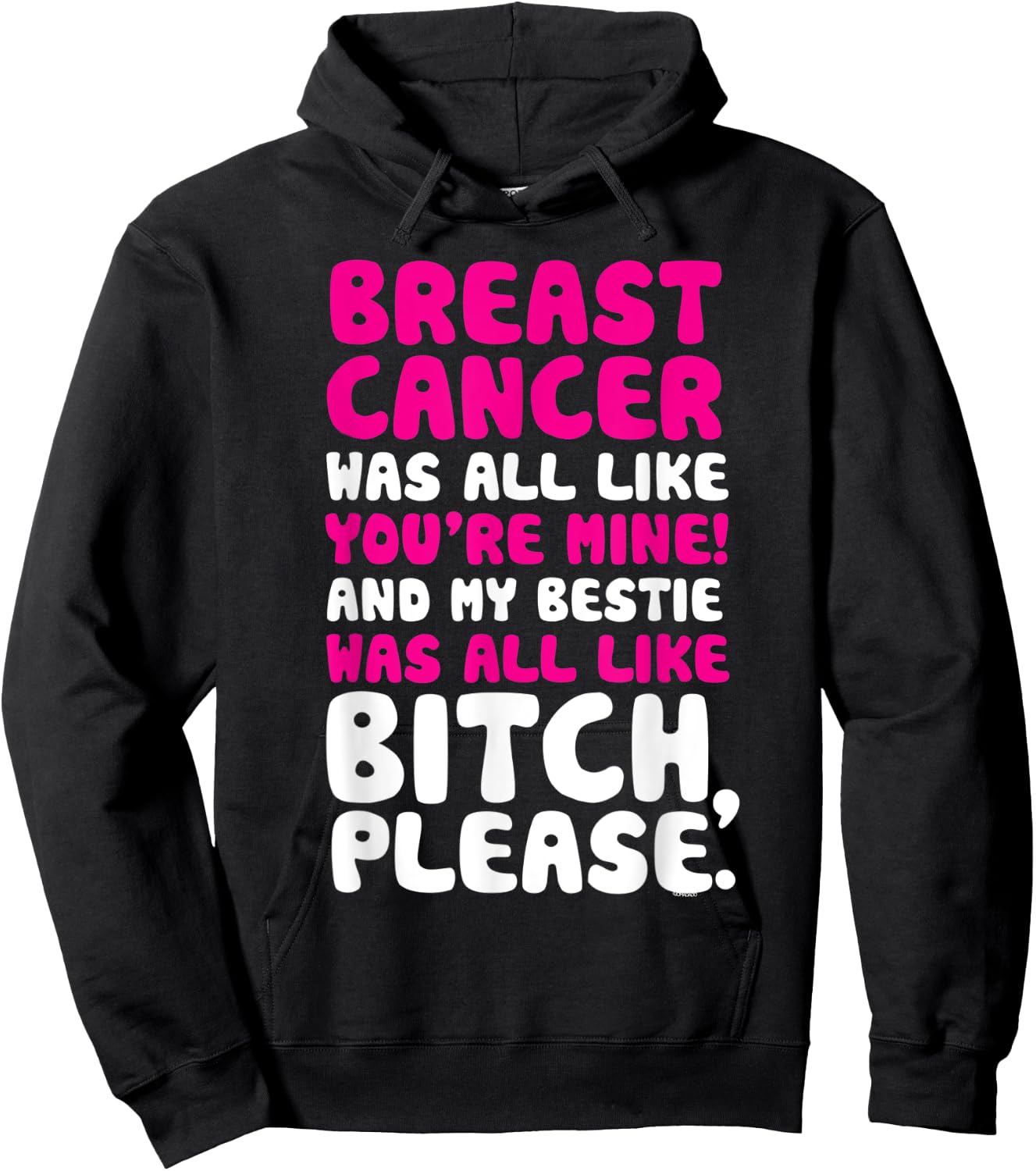 Breast Cancer My Bestie Best Friend Support Quote Hoodie - Hoodie | Black