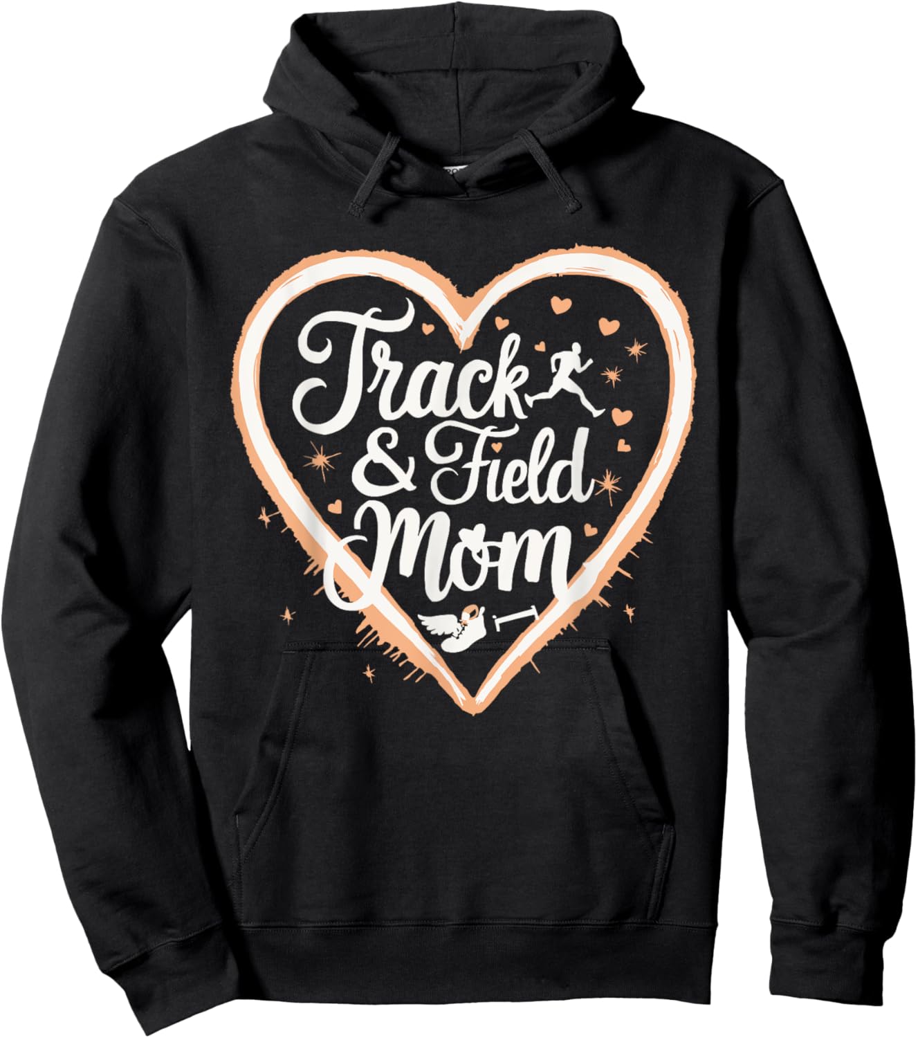 Track And Field Mom Athlete Runner Mothers Day Hoodie - Hoodie | Black
