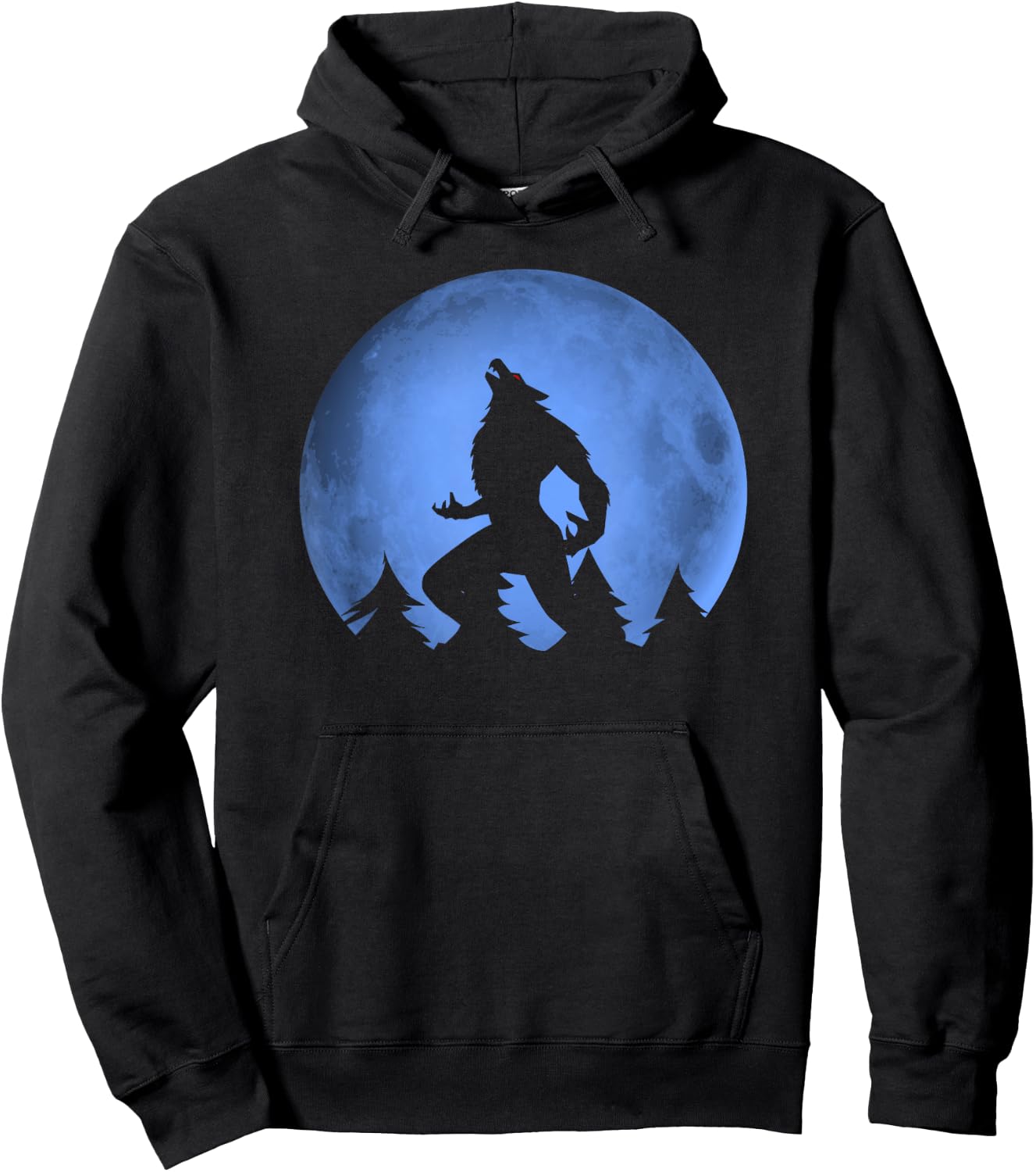 Wolf Halloween Costume Werewolf Blue Moon Scary Boys Hoodie - Hoodie | Black