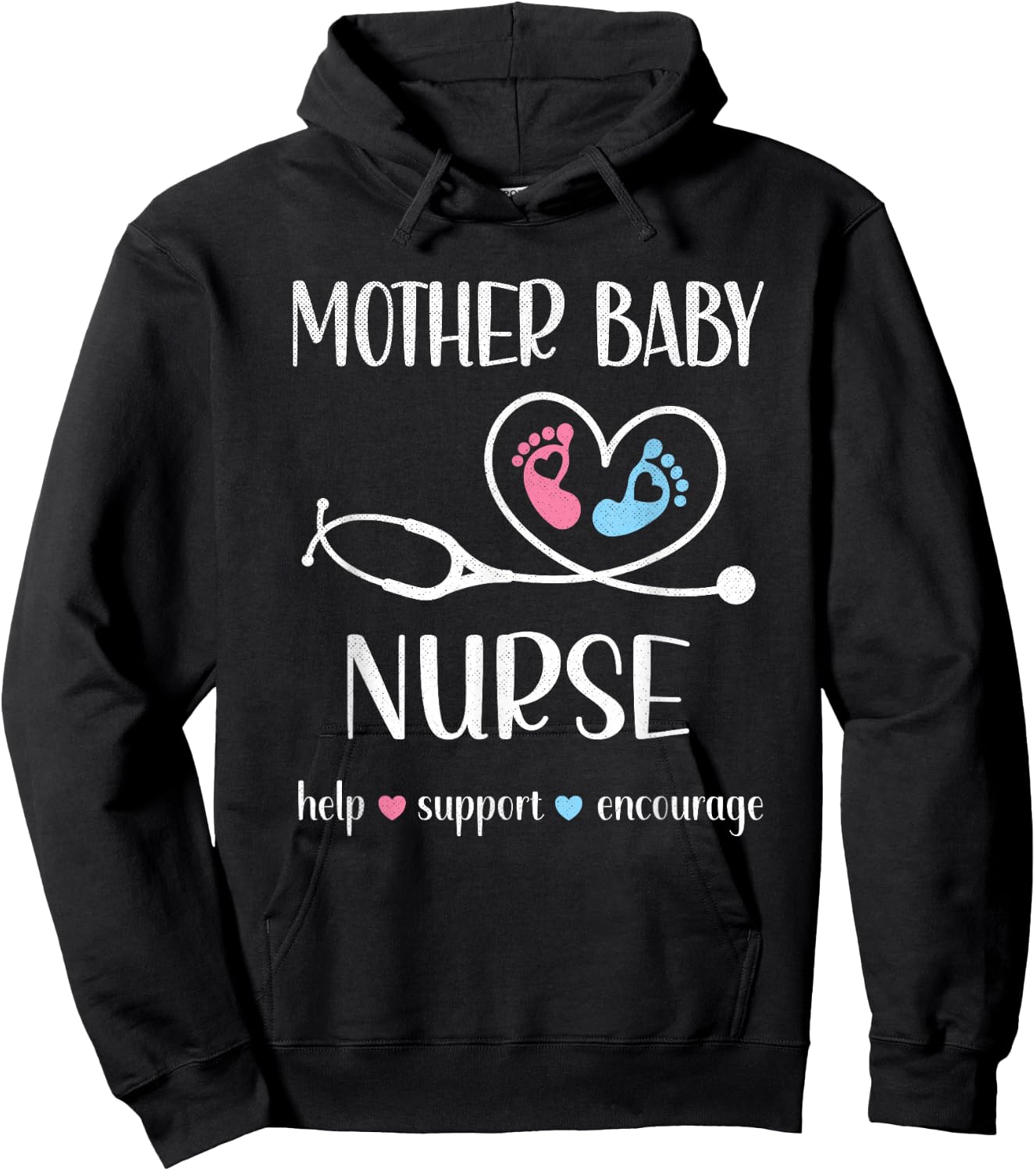 Mother Baby Nurse Appreciation | Postpartum Nursing Student Hoodie - Hoodie | Black