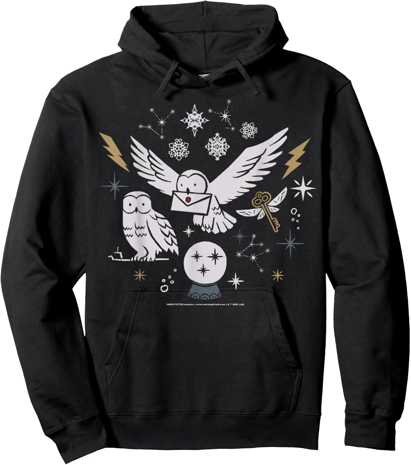 Harry Potter Christmas Winter Owls Hoodie - Hoodie | Black