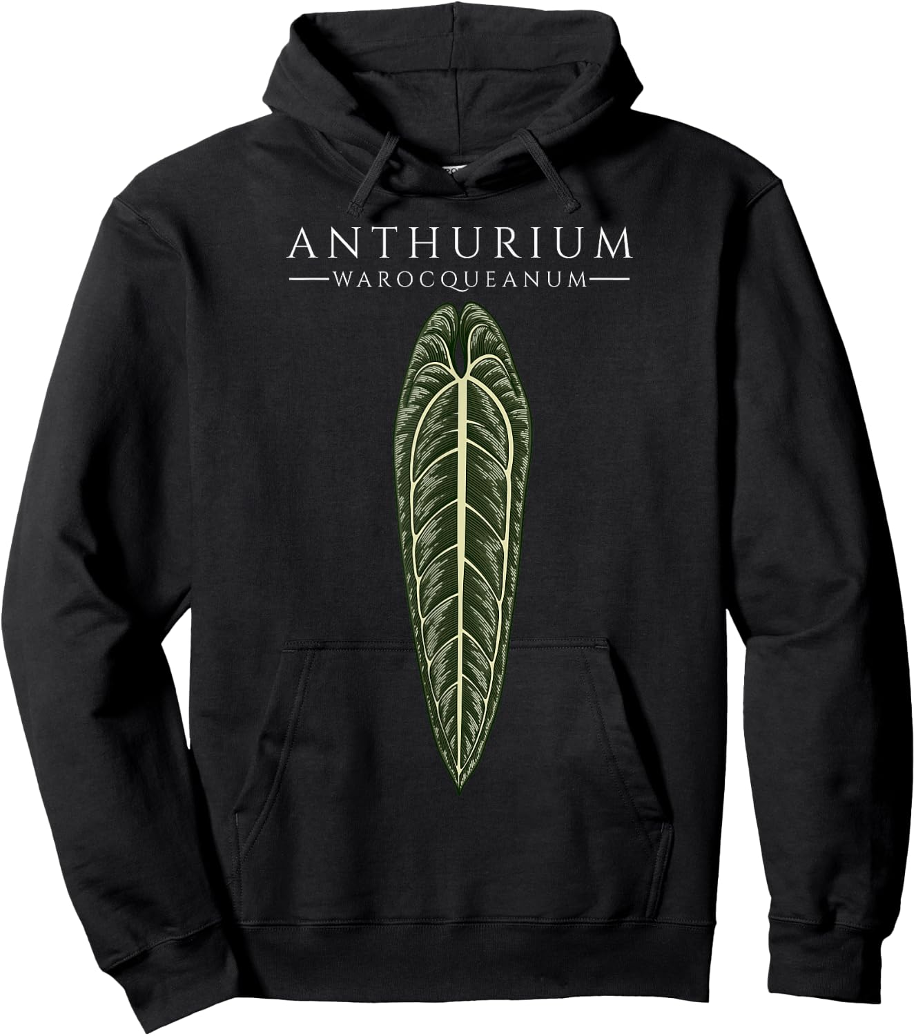 Anthurium Warocqueanum Aroids Plants Lover Philodendron Gift Hoodie - Hoodie | Black