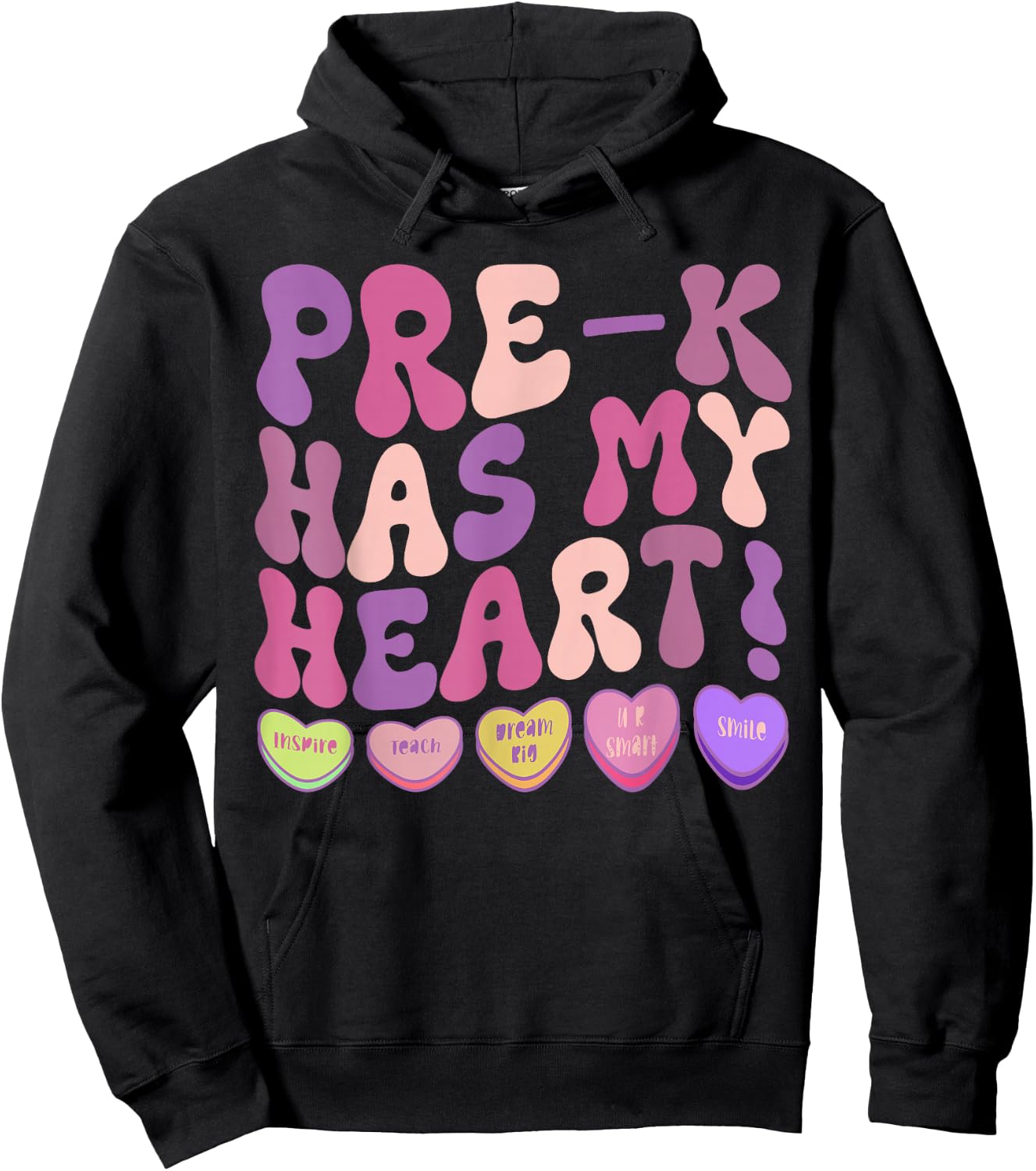 Kindergarten Has My Heart Teacher Prek Has My Heart Hoodie - Hoodie | Black